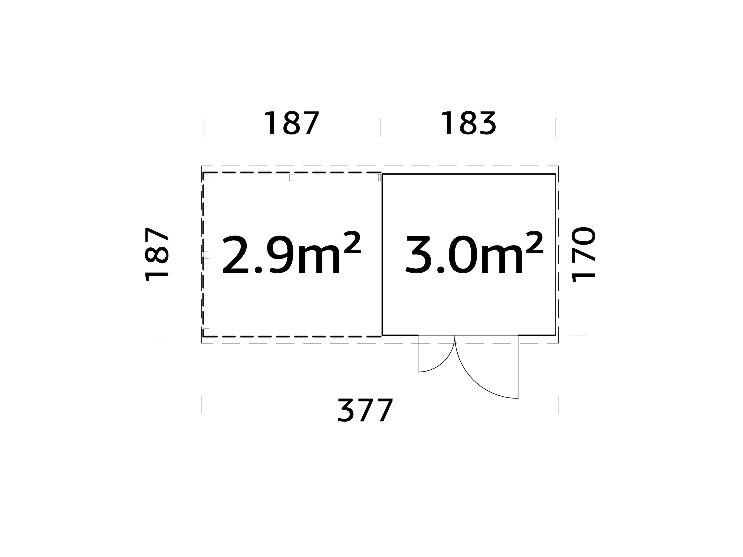 Palmako Gartenhaus »Leif 3,0+2,9 m²«