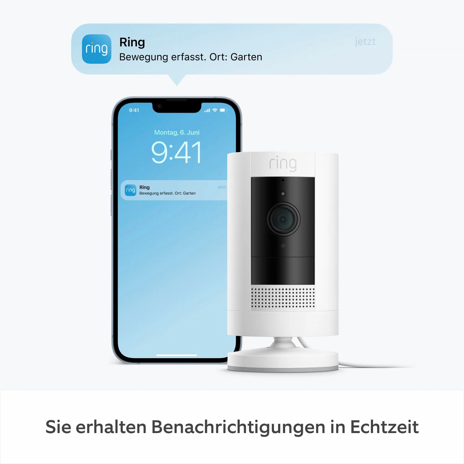 Ring Überwachungskamera »Stick Up Cam Plug-in«, Außenbereich