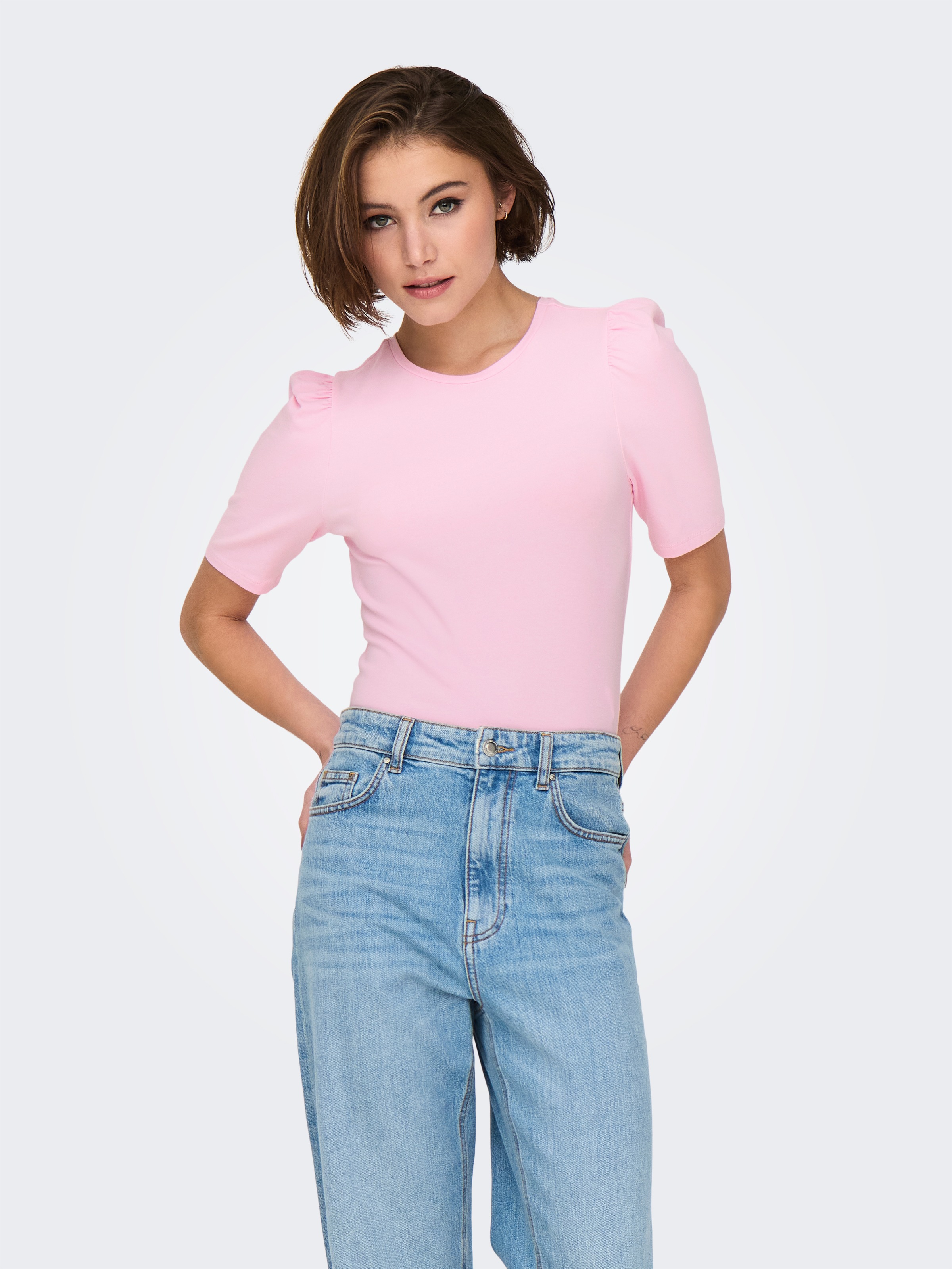 ONLY Kurzarmshirt "ONLLIVE LOVE 2/4 PUFFTOP JRS NOOS" günstig online kaufen