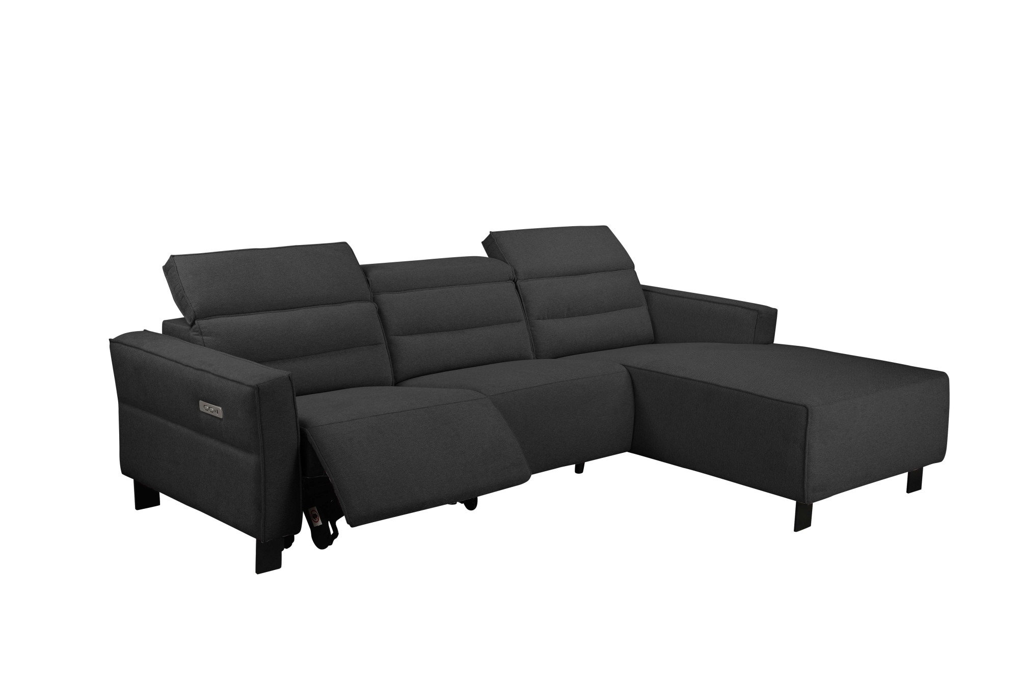 Places of Style Ecksofa »Carpari, L-Form, 263 cm, manuelle o. elektrische Relaxfunktion,«, USB A/C und Kopfteilverstellung