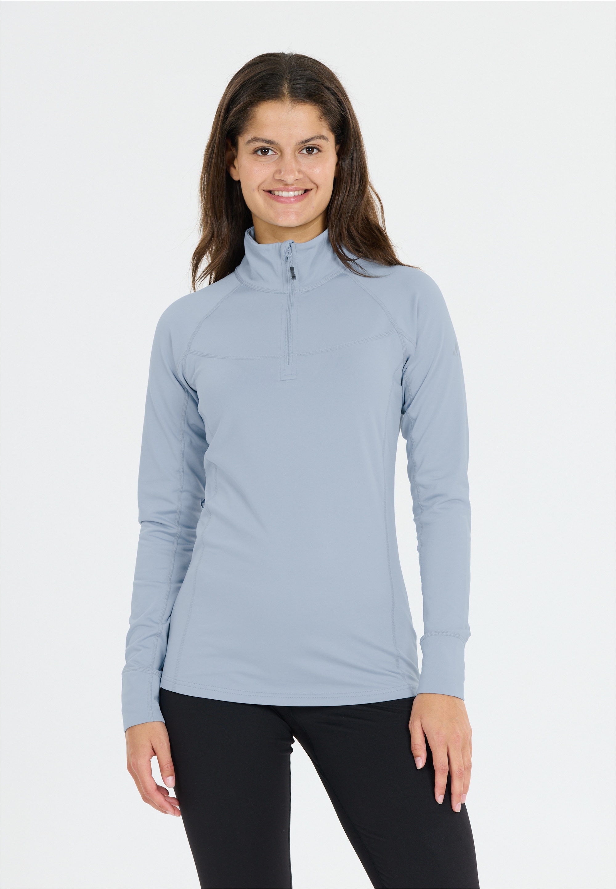 WHISTLER Langarmshirt "Blume" 1 Stk. tlg. mit Reißverschluss und Stehkragen günstig online kaufen