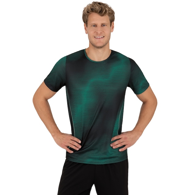 Black Friday Trigema T-Shirt »TRIGEMA COOLMAX® Sportshirt mit modischem  Druck« | BAUR