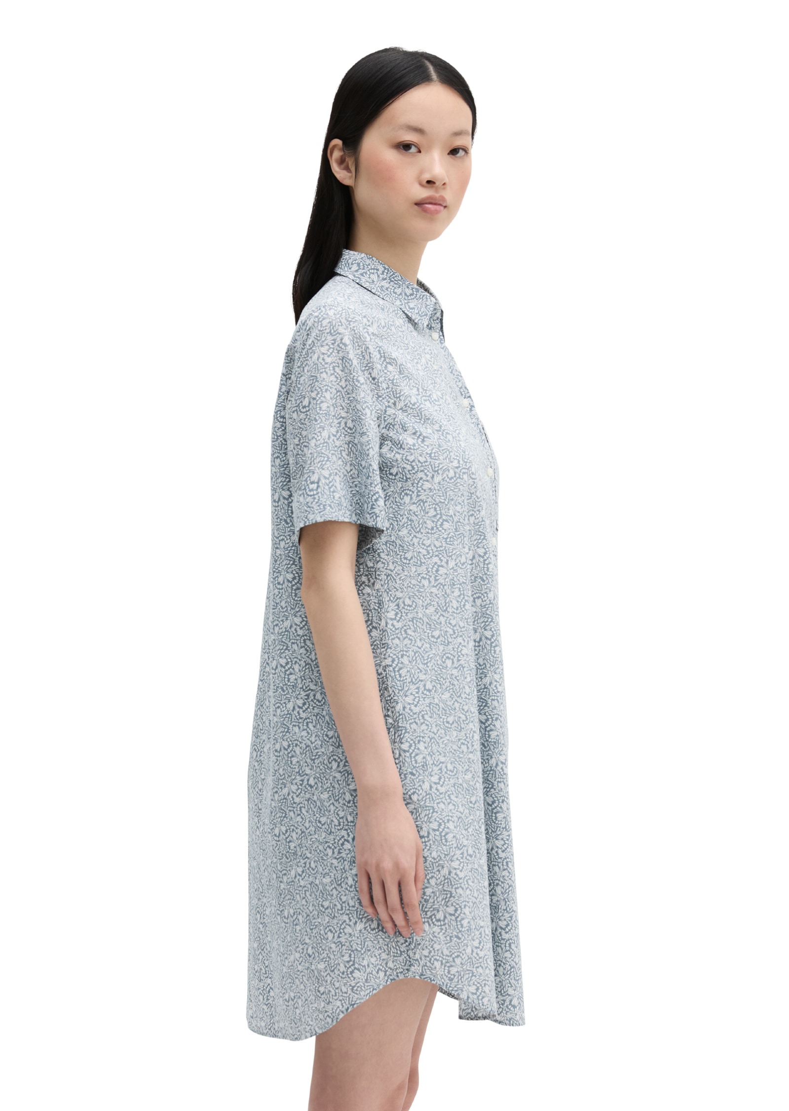 Marc O'Polo Hemdblusenkleid »aus bedrucktem Baumwoll-Voile«