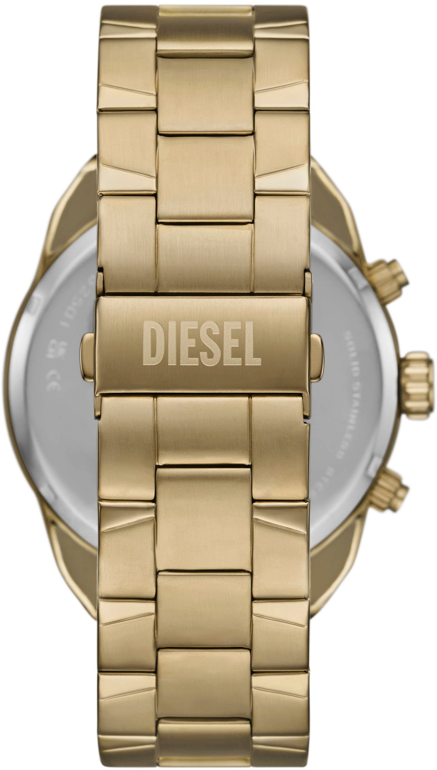 Diesel Chronograph »SPIKED«, Quarzuhr, Armbanduhr, Herrenuhr, Edelstahlarmband, Stoppfunktion, Tag