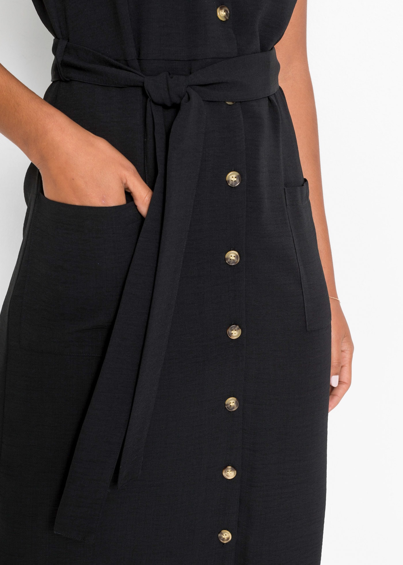 bonprix Blusenkleid eleganter Stil, mit kurzem Arm, mit Reverskragen