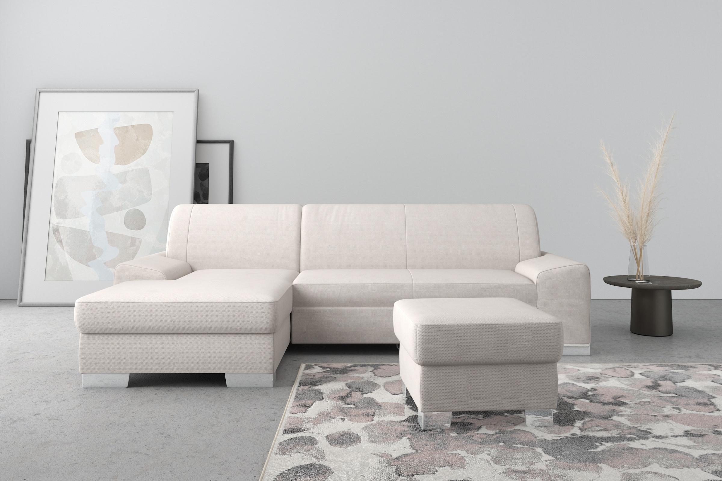 DOMO collection Ecksofa "Anzio L-Form, whlw. Bettfunktion, Federkern, hochw günstig online kaufen