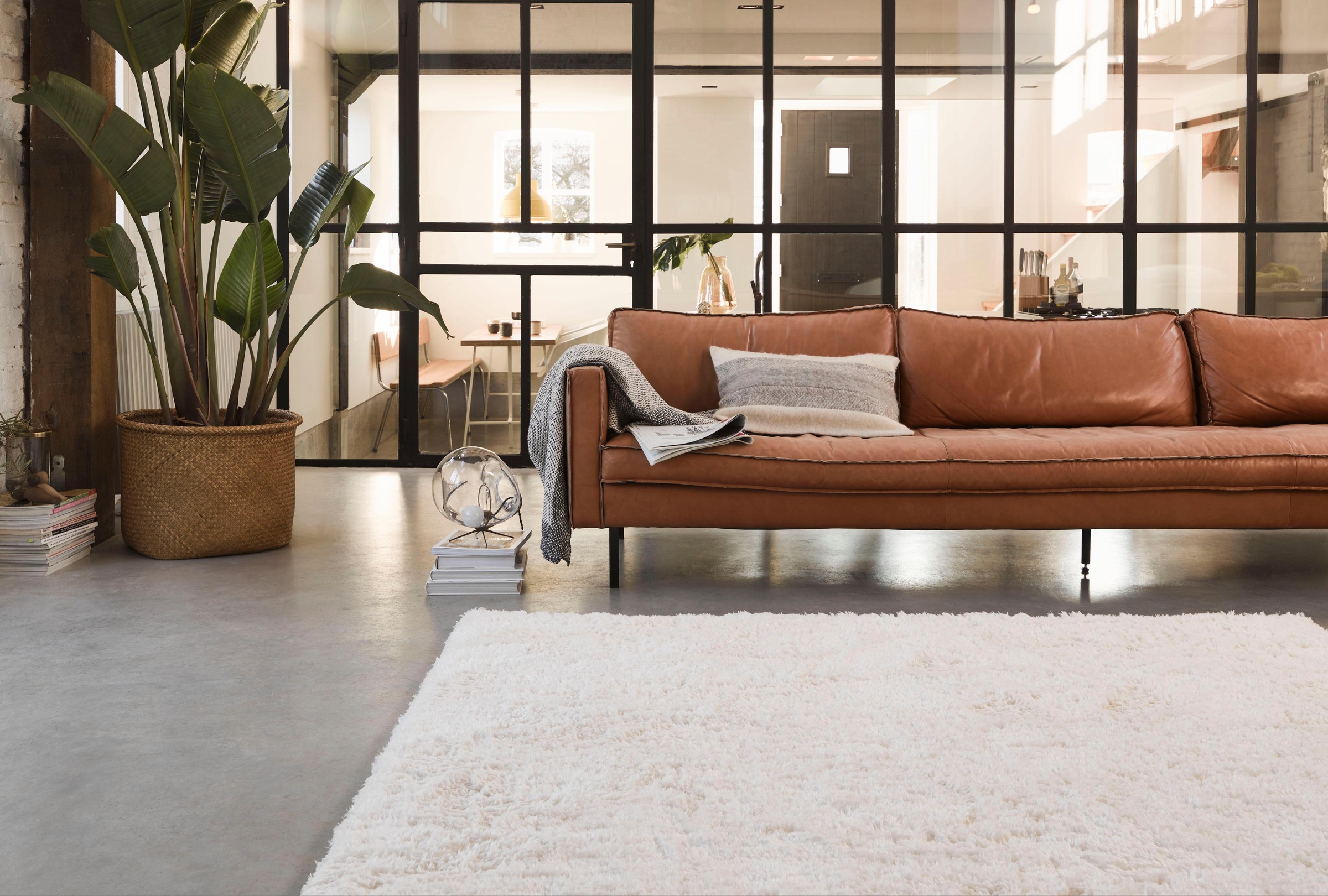 Wecon home Hochflor-Teppich »Toubkal«, rechteckig, 50 mm Höhe, Wohnzimmer