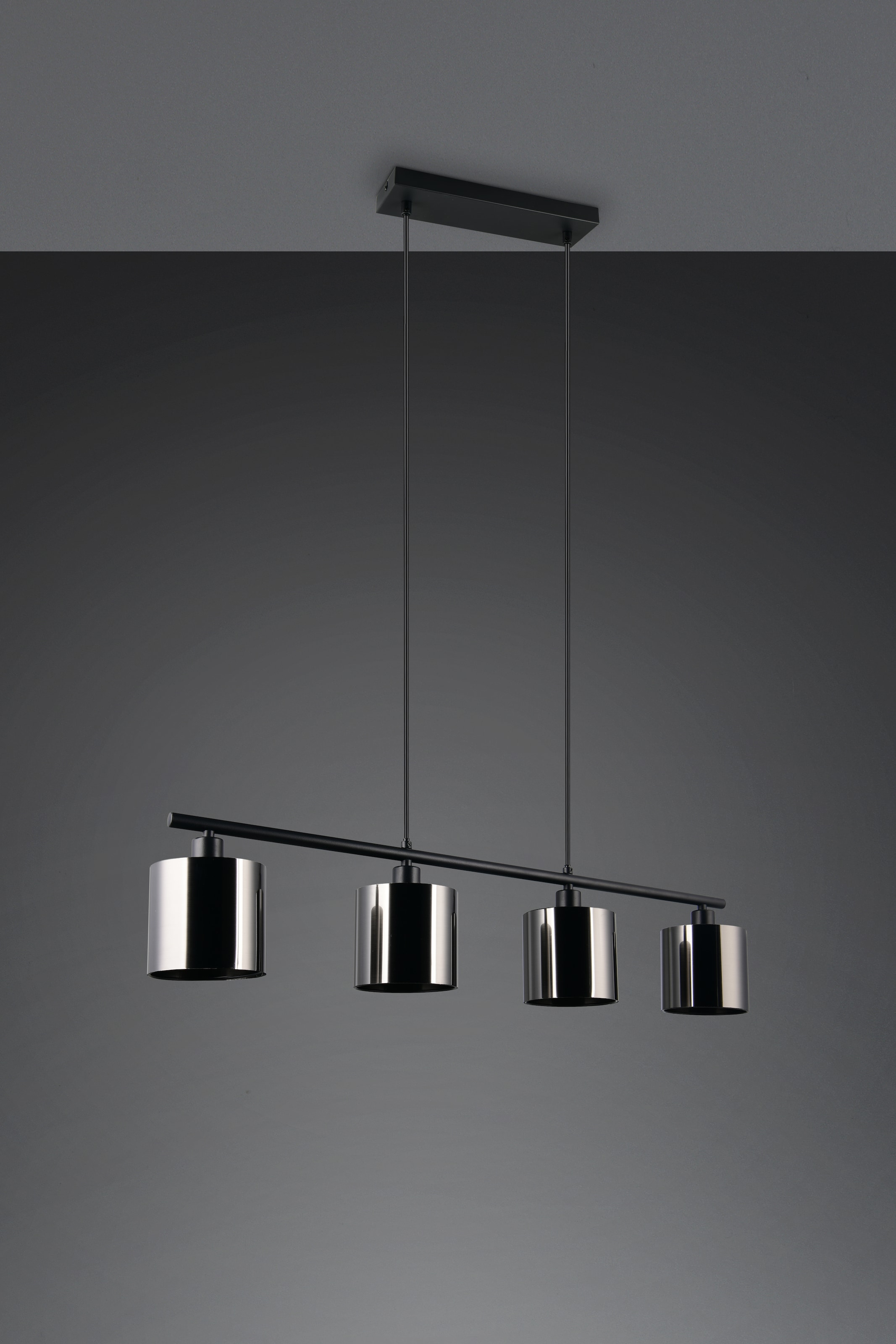 REALITY Leuchten Pendelleuchte »JASON, ohne Leuchtmittel Hängelampe Esstisch 4-flammig, 4xE14 max 10W« E14 1 Stk. warmweiß - kaltweiß höhenverstellbar max 150cm, mit semi-transparenten Kunststoff-Schirmen