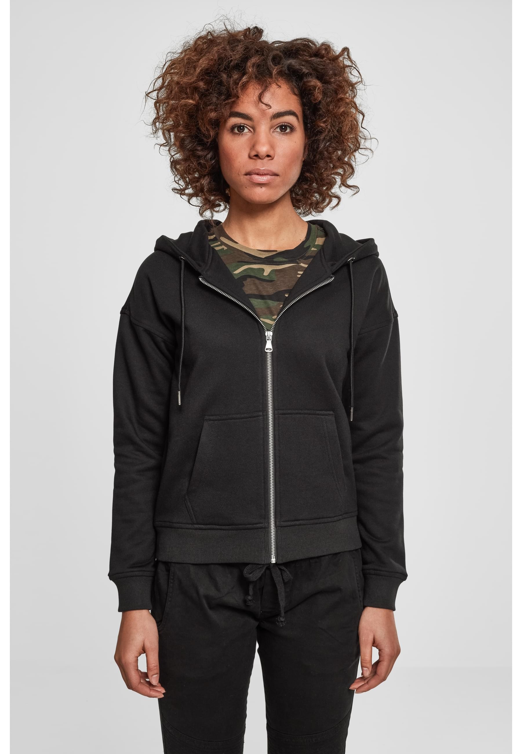 URBAN CLASSICS Sweatjacke »Urban Classics Damen Ladies Classic Zip Hoody«
