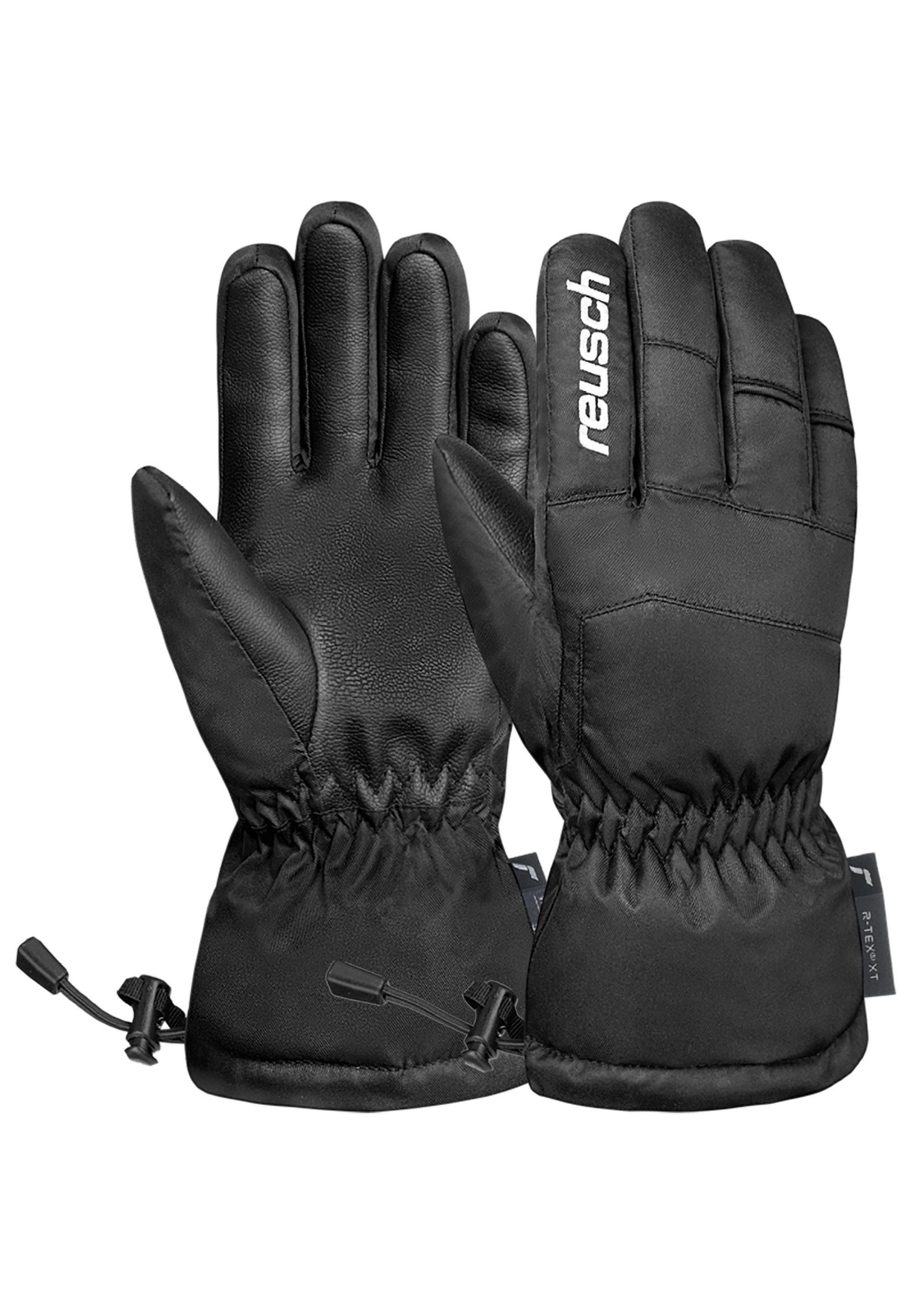 REUSCH Mädchen Skihandschuhe "Charlie R-TEX XT Junior"schwarz, weiß, Gr. 4, unifarben, 87% Polyester, 13% Polyurethan, Handschuhe, mit wasserdichter,