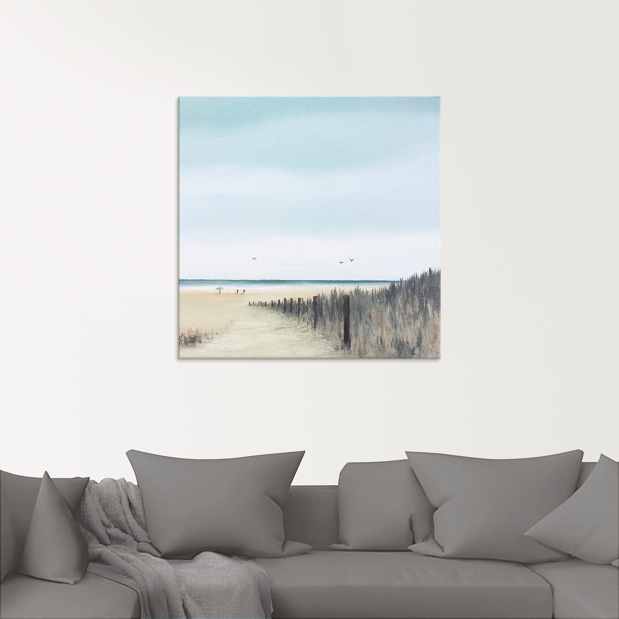 Artland Glasbild »Sonniger Morgen I«, Strand, (1 St.), in verschiedenen Größen