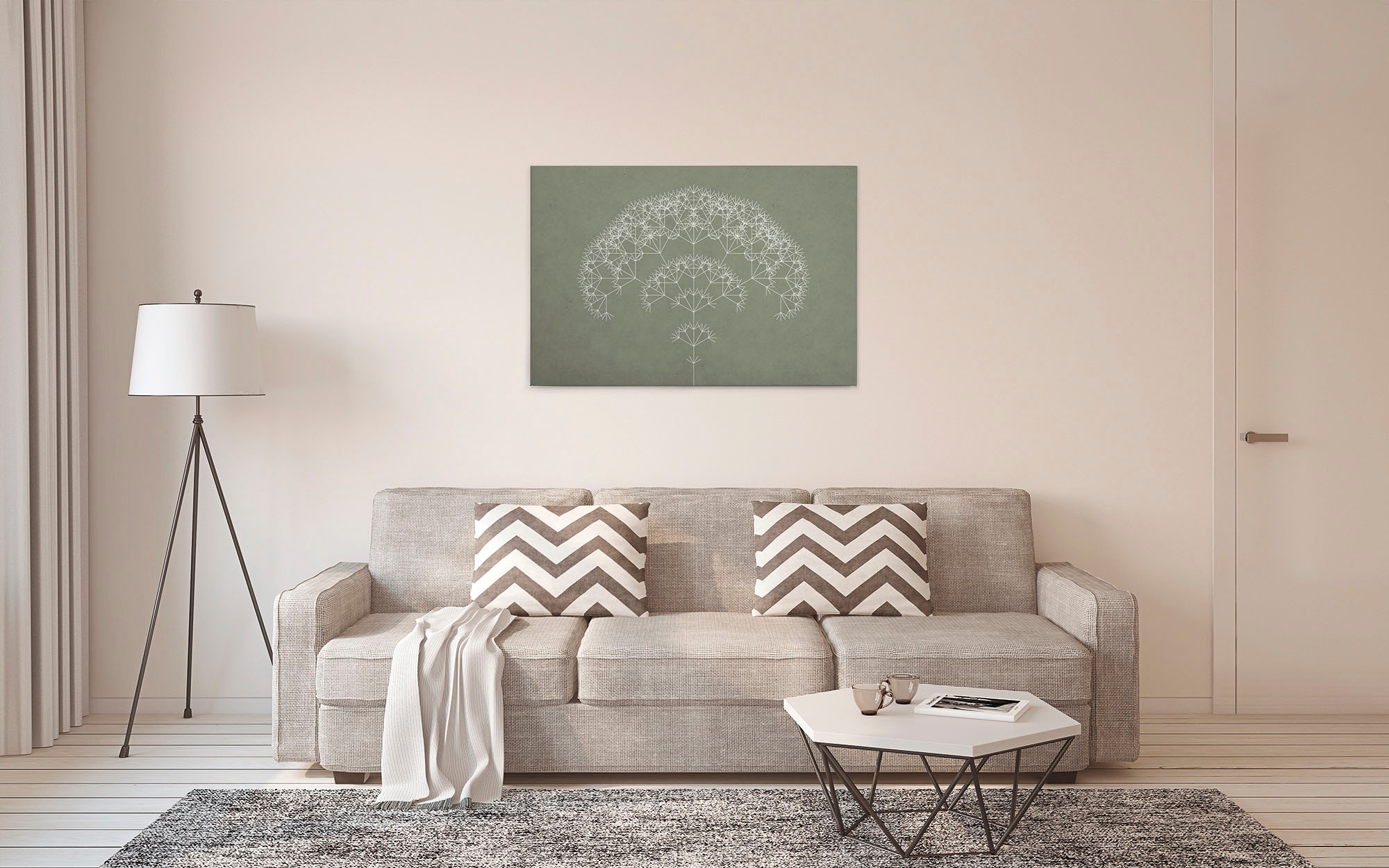 A.S. Création Leinwandbild »trees 3«, Kunst-Abstrakt-Kinder, (1 St.), Keilrahmen Bild Baum Grafisch Leinwand-Bild Wohnzimmer modern Wandbild