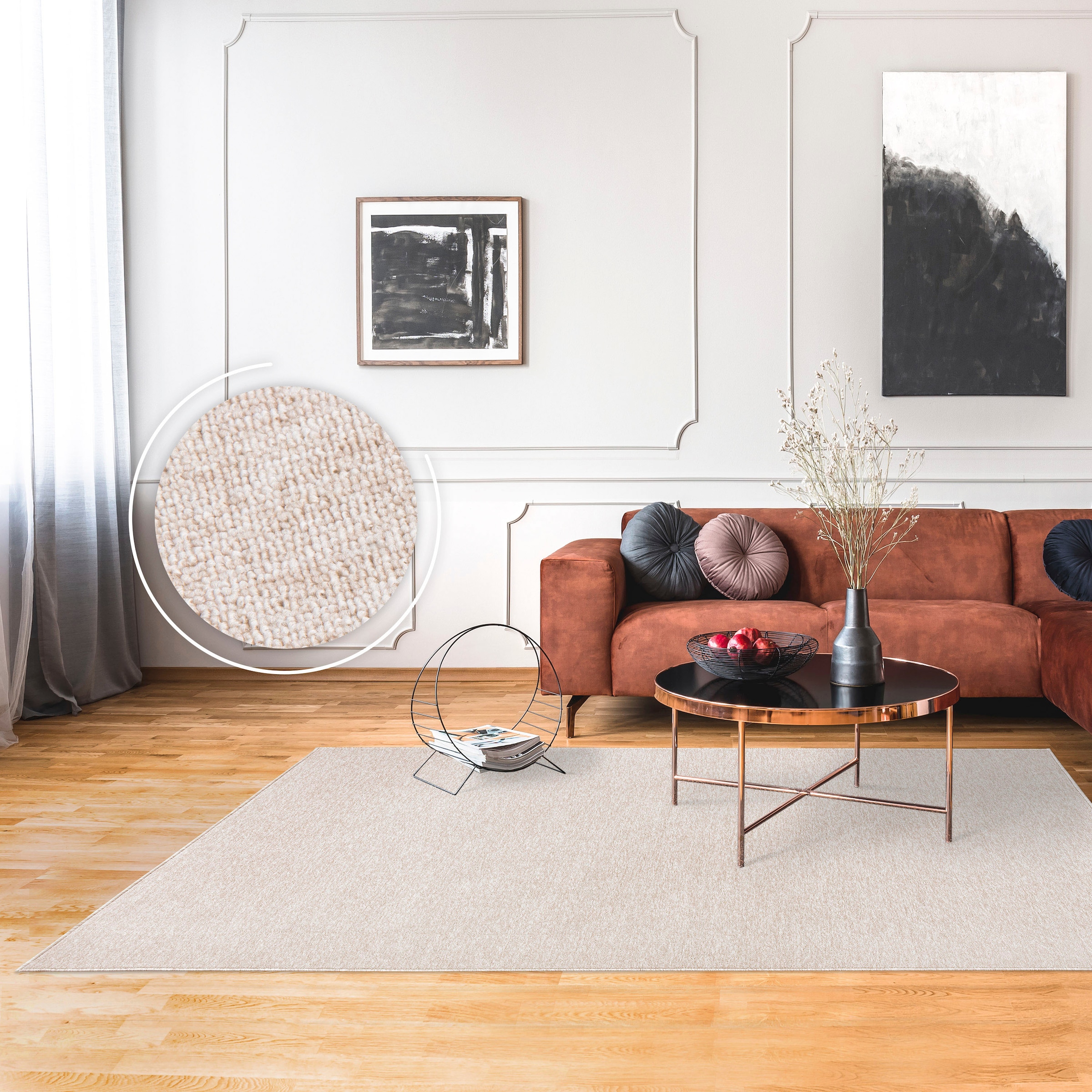 Kurzflor, strapazierfähige Qualität, meliert, Teppich 610«, Paco BAUR rechteckig, | »Barcelona Home bestellen Wohnzimmer