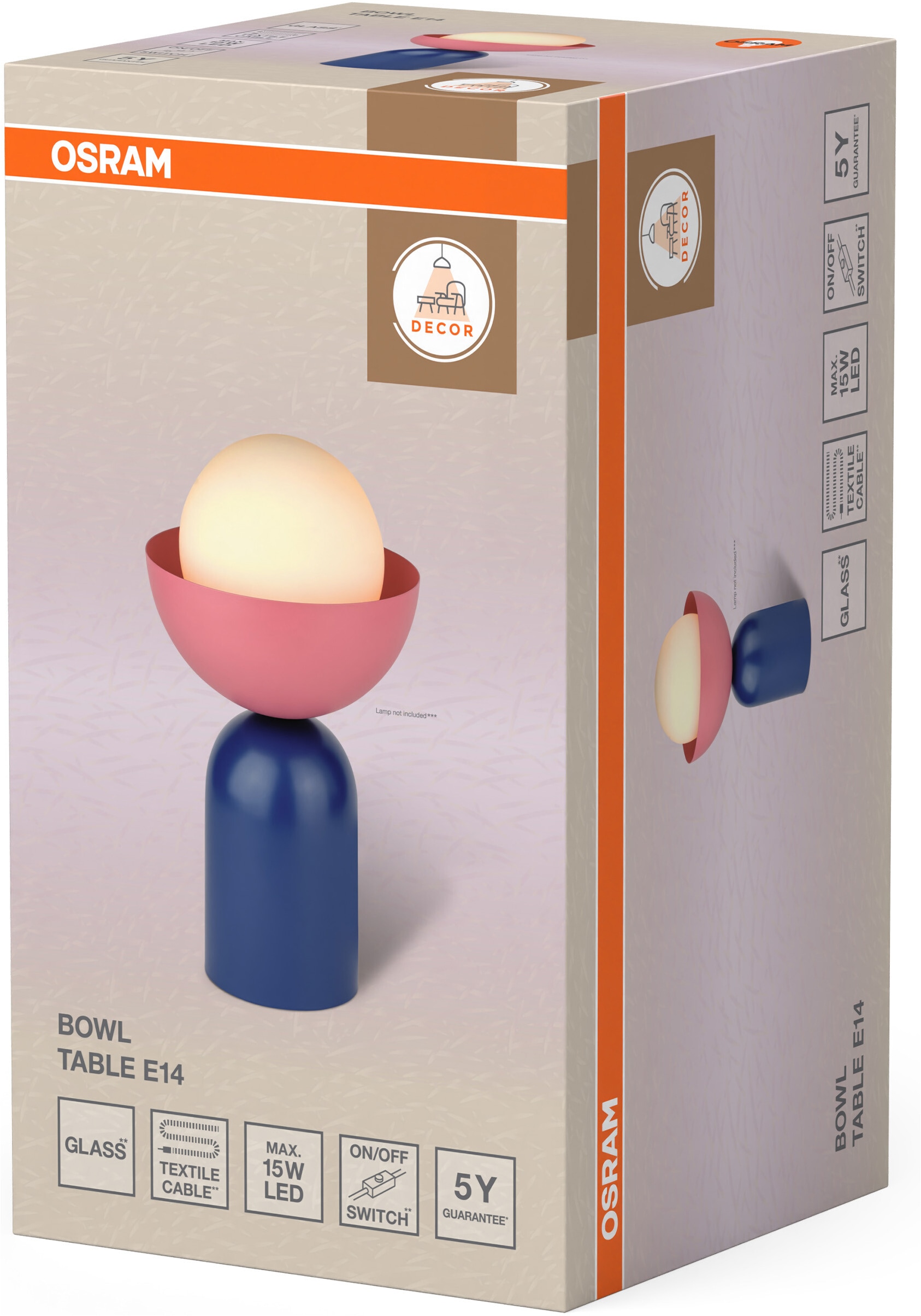 Osram Tischleuchte »Decor Bowl Table« E14 1 Stk. Fassung E14, Stahl