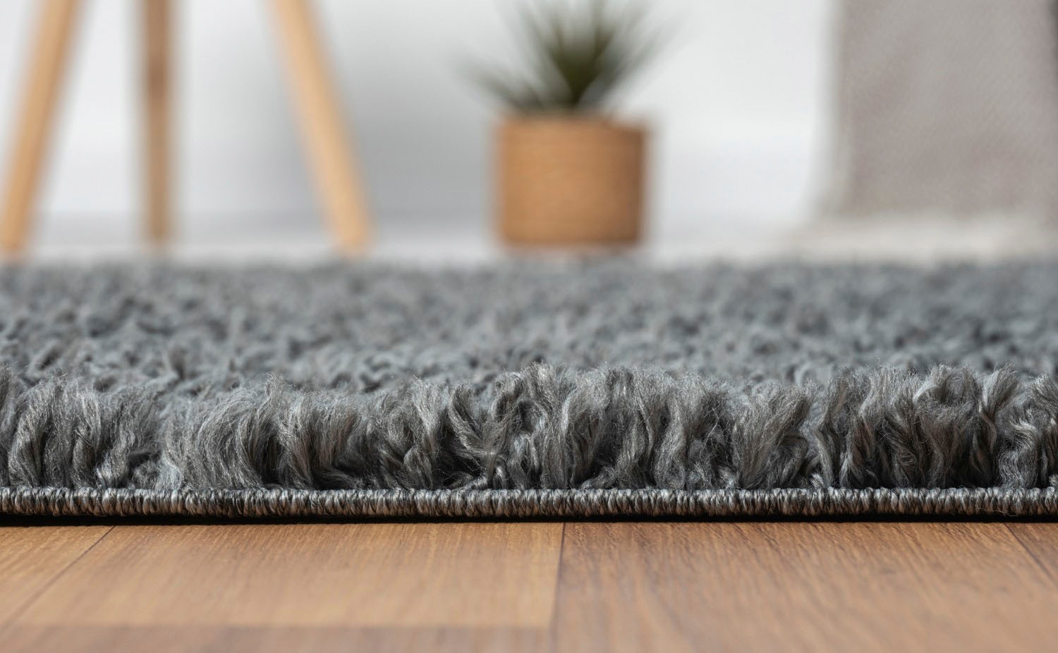 my home Hochflor-Bettumrandung »Banji«, (3 tlg.), Uni Farben, weich und flauschig, auch als Läufer & in rund erhältlich