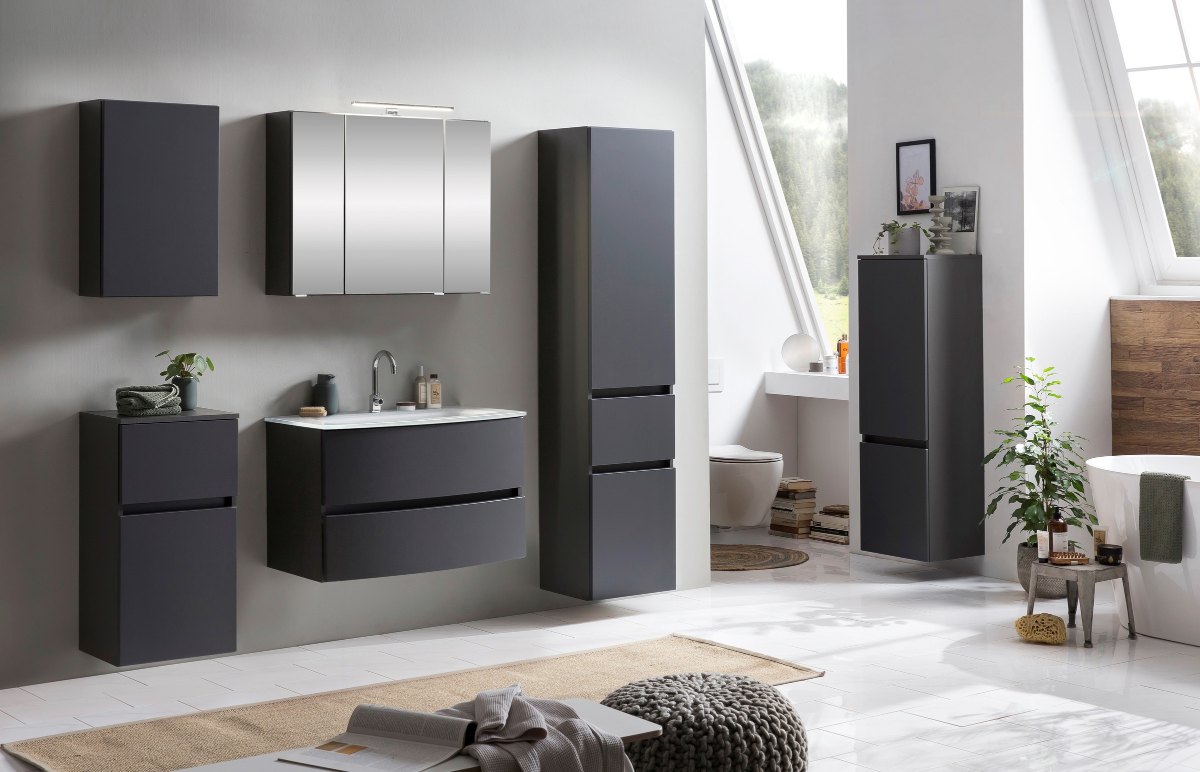 welltime Midischrank »Kaunas«, 40 cm breit, Soft-Close-Funktion