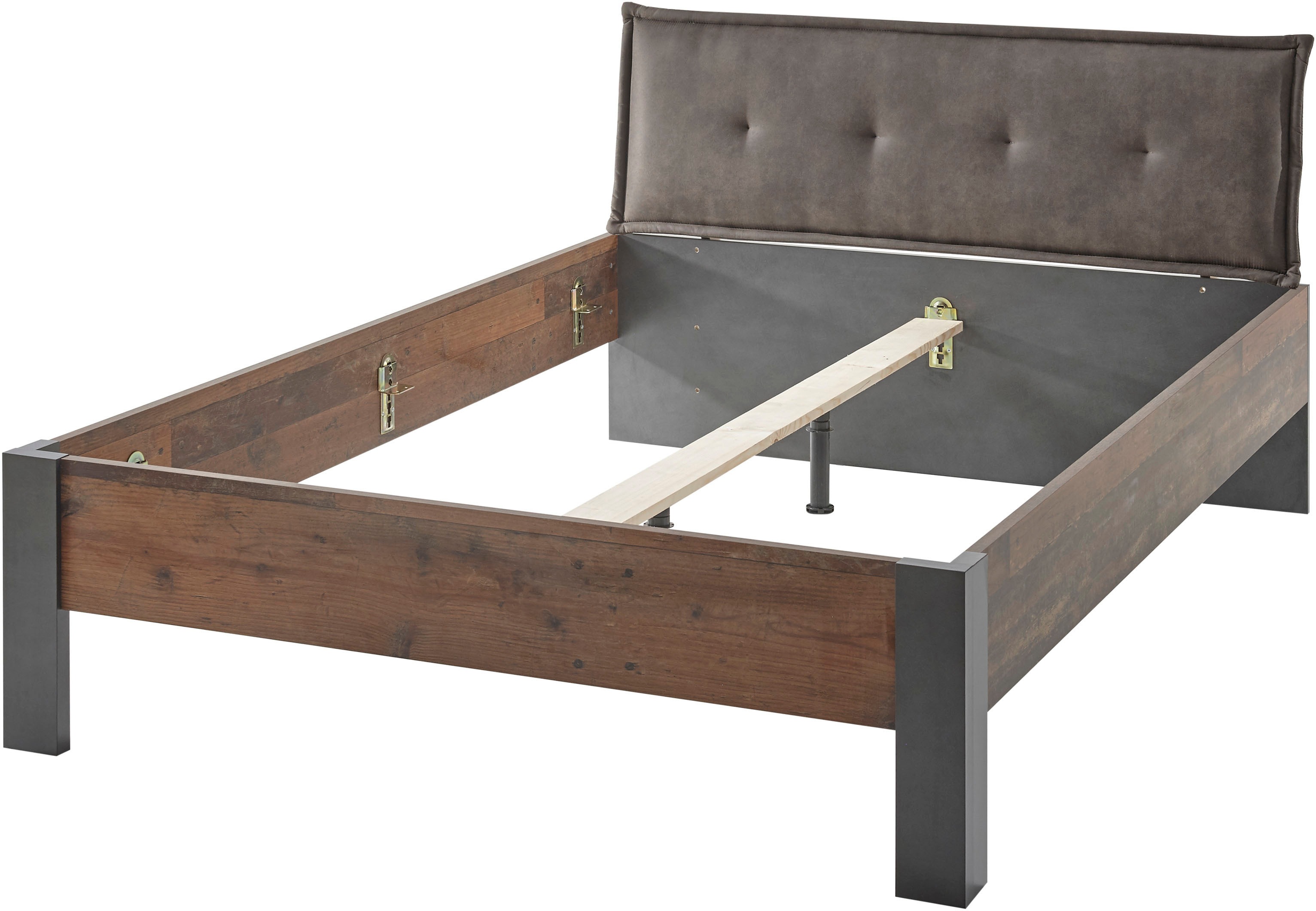 Thumbnail - Home affaire Schlafzimmer-Set "BROOKLYN" Set, mit Polsterkopfteil, Nachtkommode, Kleiderschrank 3 trg., Kommode, 4 Stk. ...