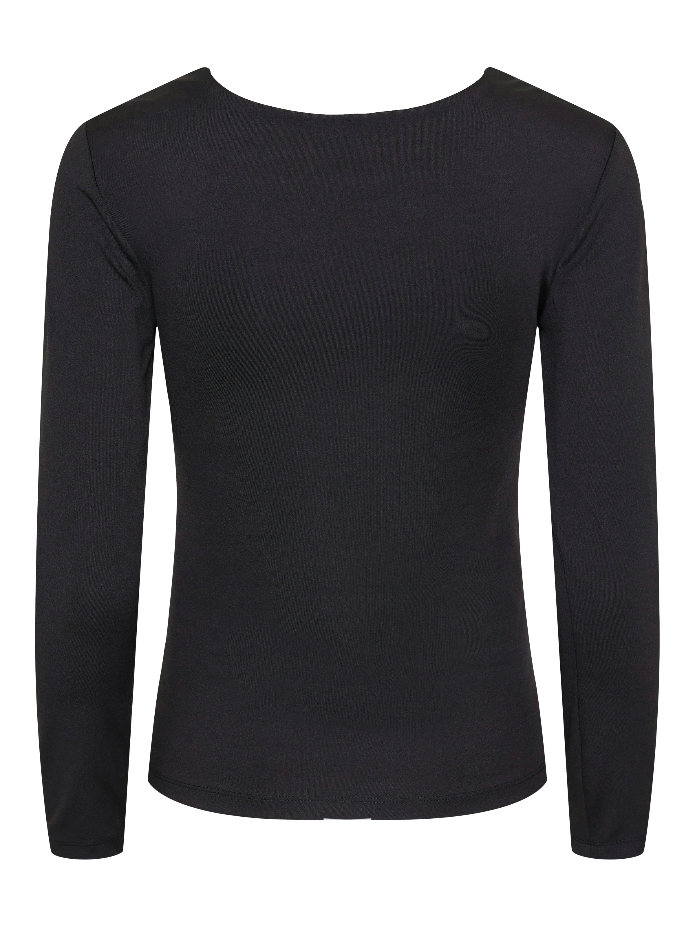 pieces Langarmshirt »PCNEJA LS REVERSIBLE TOP NOOS EXP BC« 2 in 1 umkehrbar 2 Ausschnittvarianten