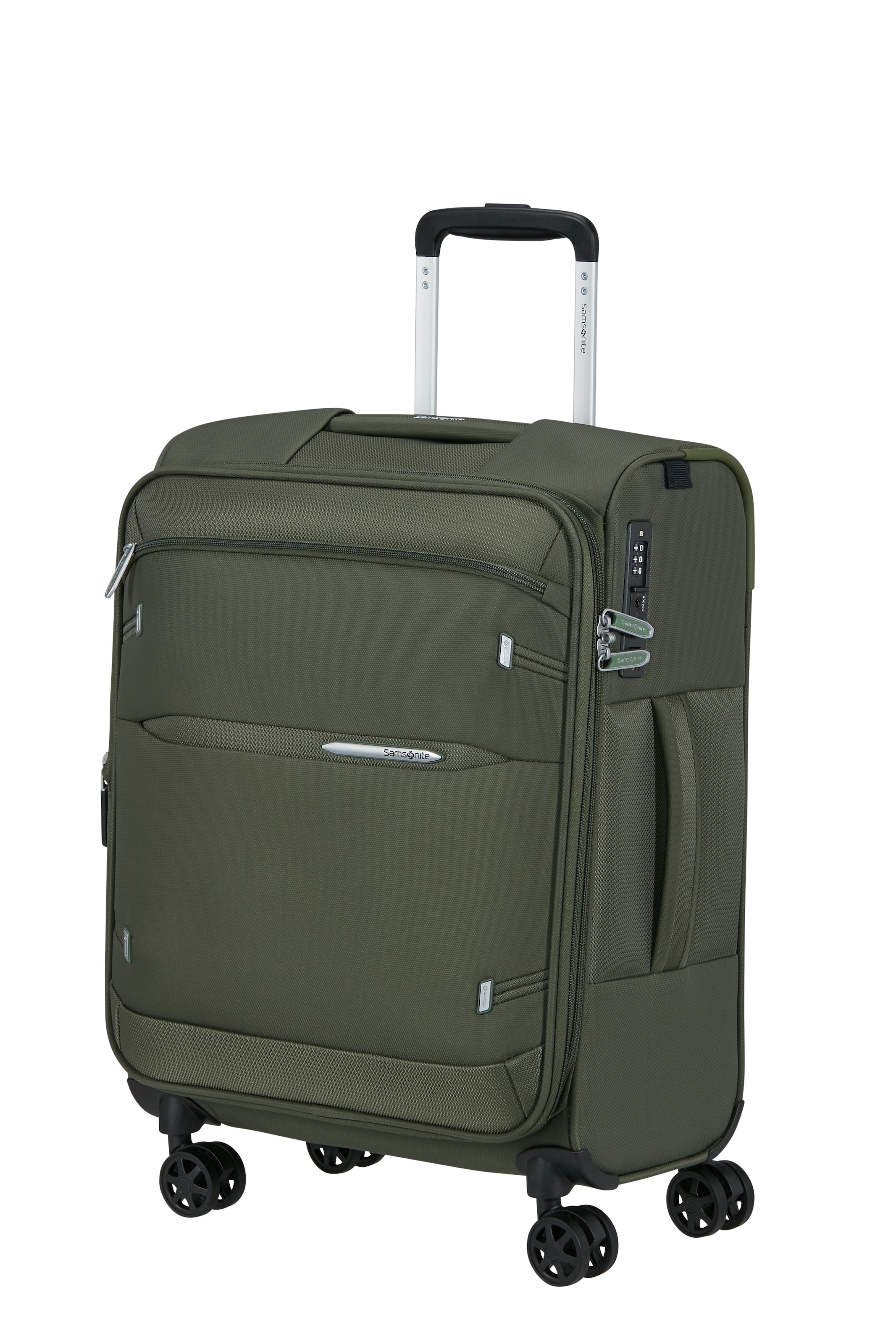 SAMSONITE Weichgepäck-Trolley "GOTWIST", grün, Polyester, Koffer, mit Teleskopgriff und mehreren Tragegriffen, innen aus Polyester