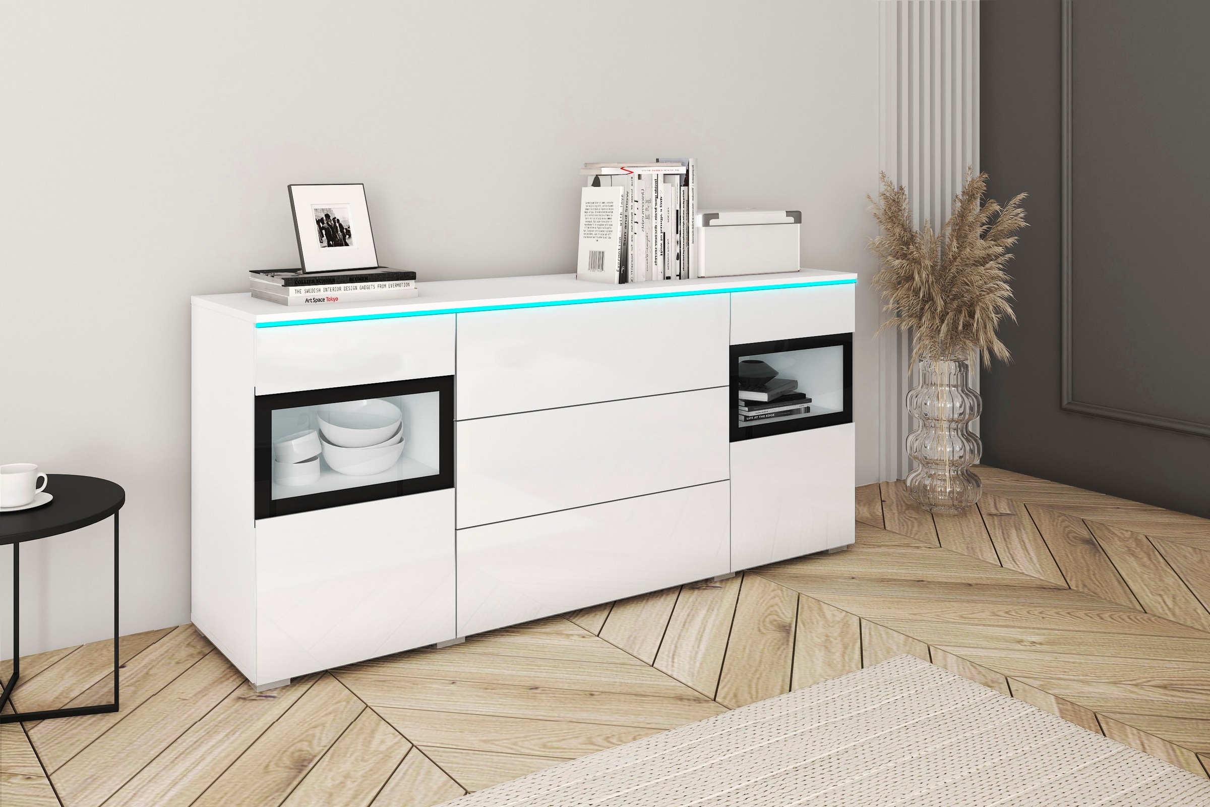 Home affaire Sideboard "VERA" Moderne grifflose Kommode,verstellbare Einleg günstig online kaufen