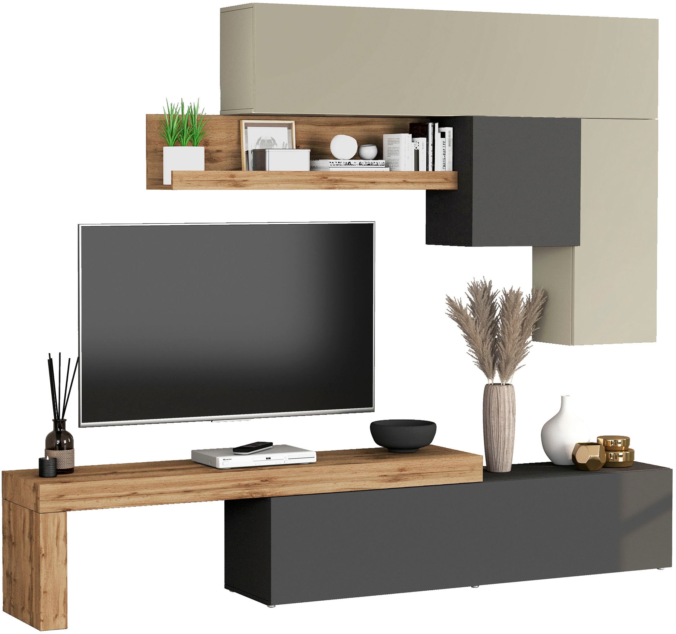 OTTO home Wohnwand »Chronos Wohnwand, Medienwand, 5-er set« Set, 5 Stk. tlg.