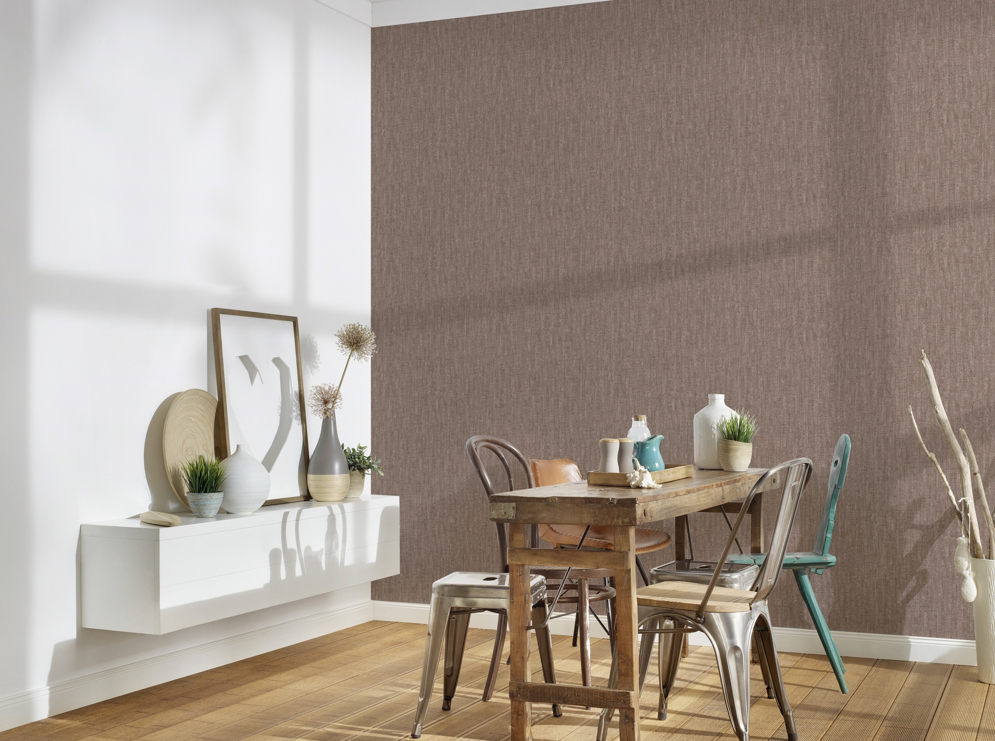 living walls Vliestapete »Titanium«, gemustert-Motiv-abstrakt, Uni Tapete Vintage Tapeten Wohnzimmer Schlafzimmer Küche modern Design