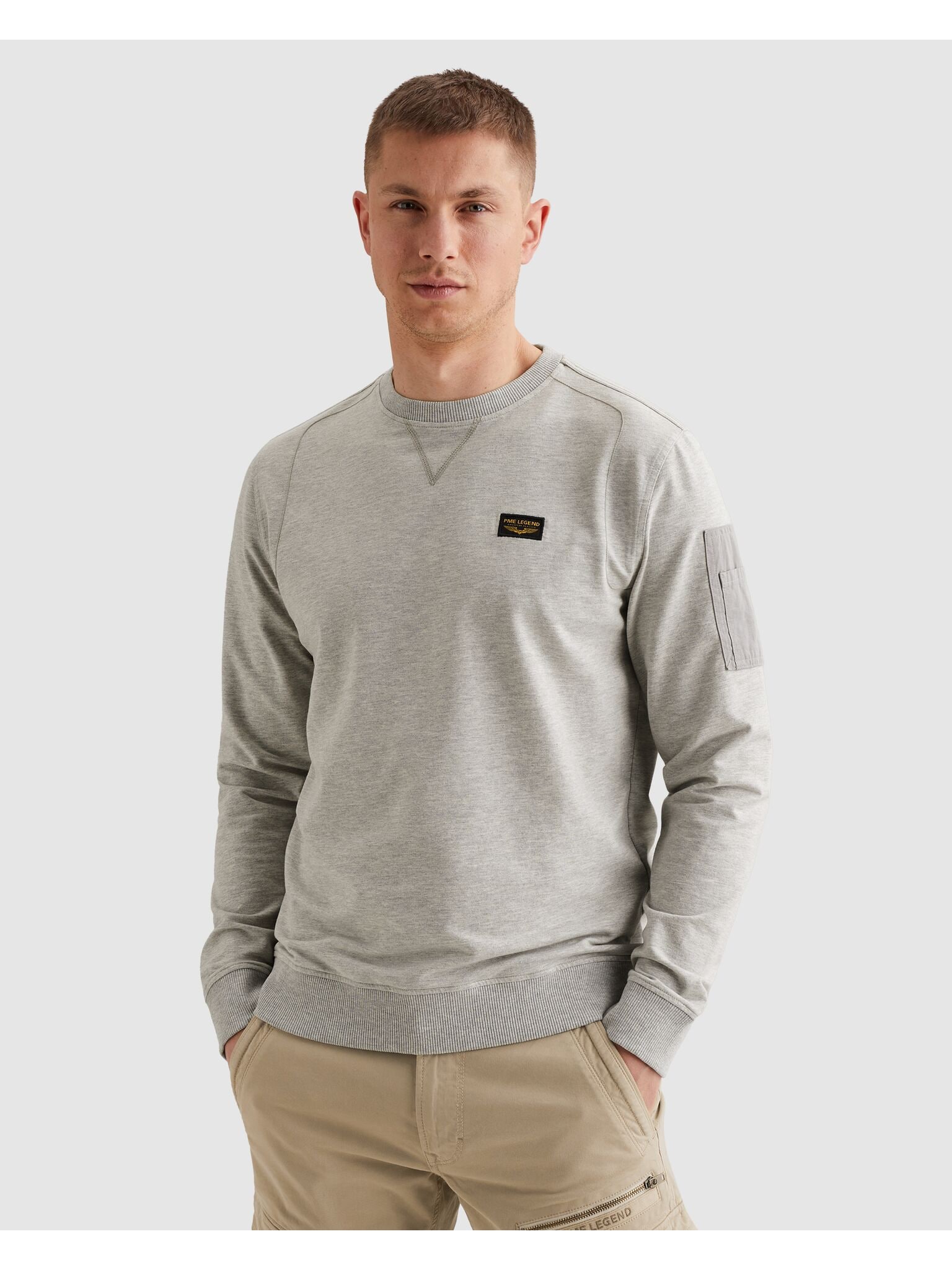 PME LEGEND Sweatshirt »Airstrip sweat«, mit Logo Stickerei
