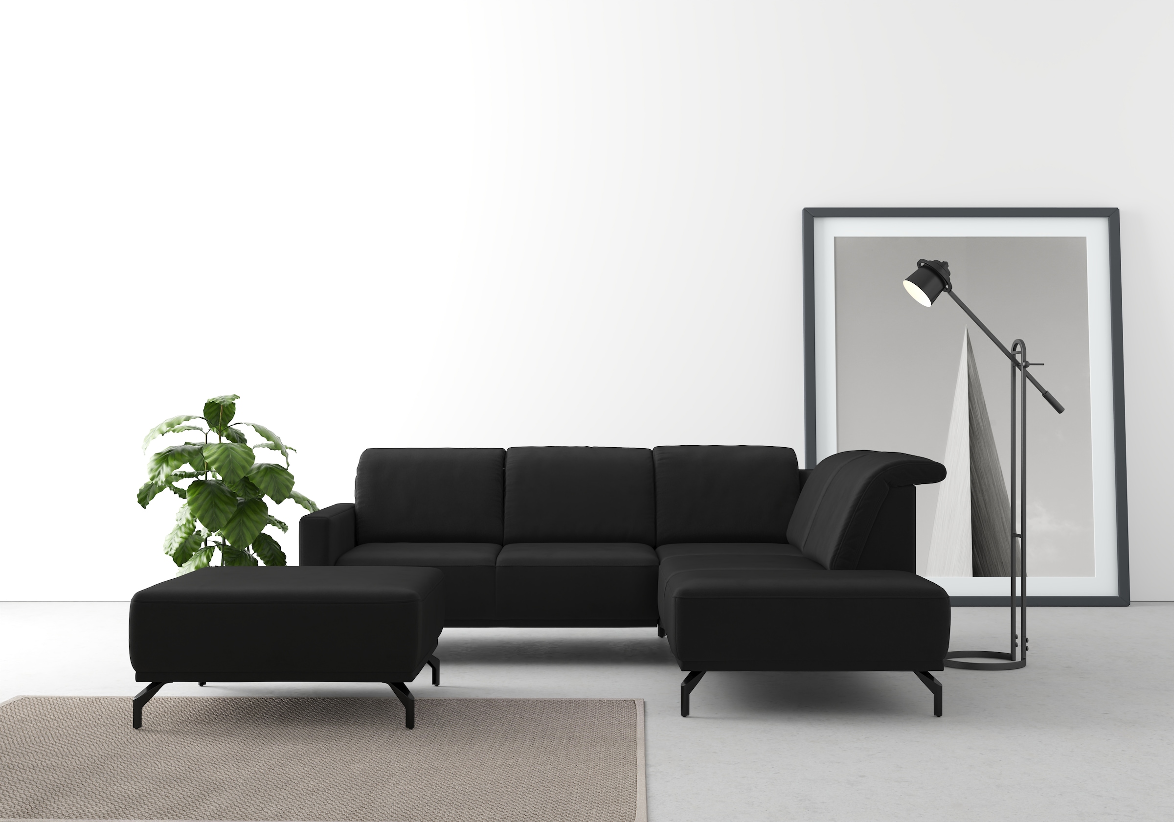 sit&more Ecksofa »Bailando L-Form« wahlweise mit Kopfteilverstellung und Vorziehsitz, motorisch