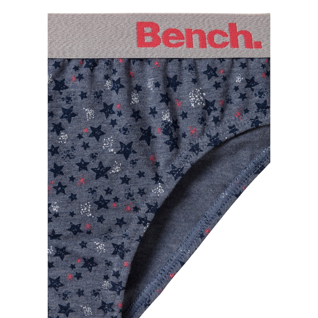 Bench. Slip, (Packung, 3 St.), mit Sternen Print und unifarben