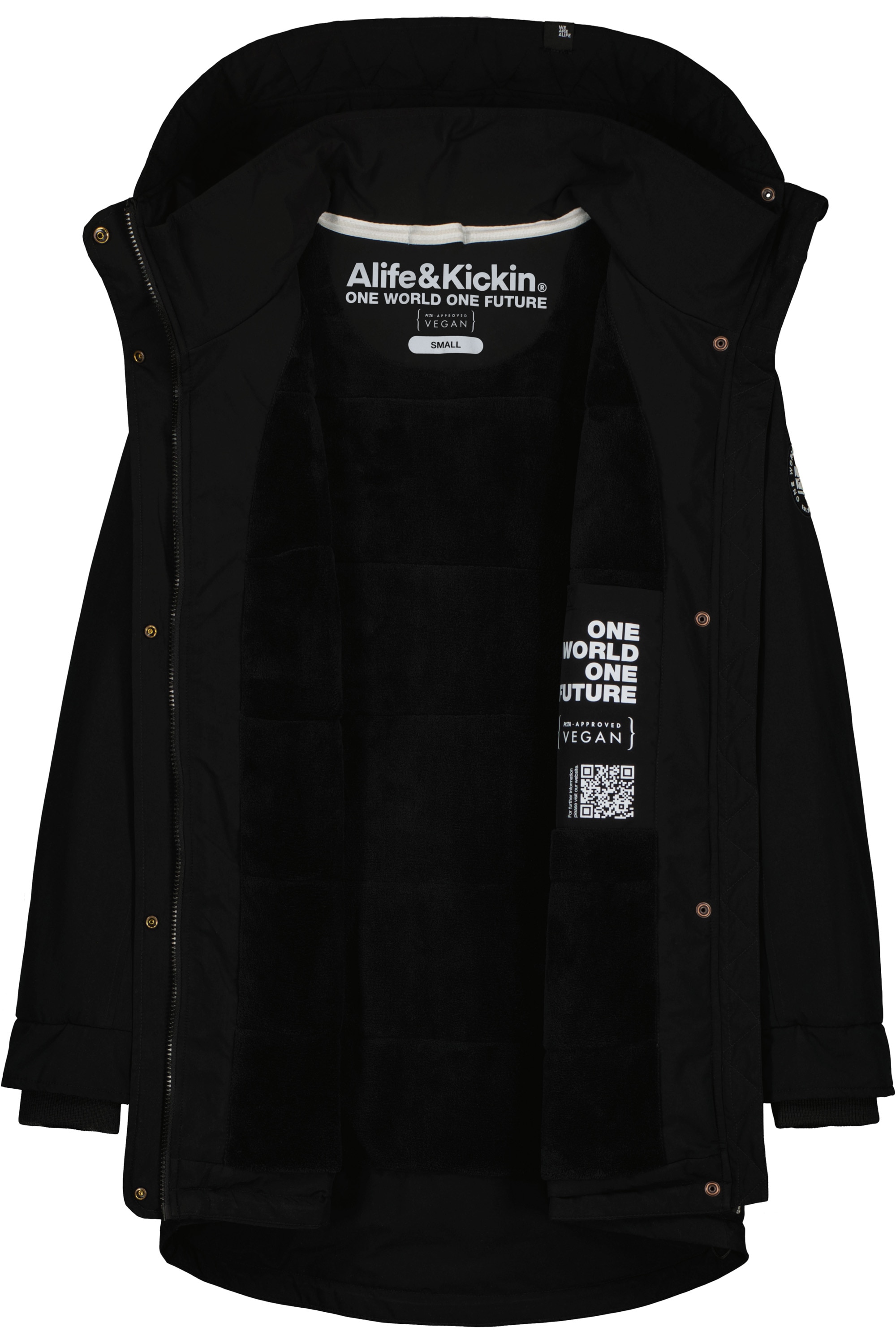 Alife & Kickin Winterjacke »Damen FloraAK A«, mit Kapuze, Gefütterte Winterjacke mit kuscheligem Innenfell und großer Kapuze