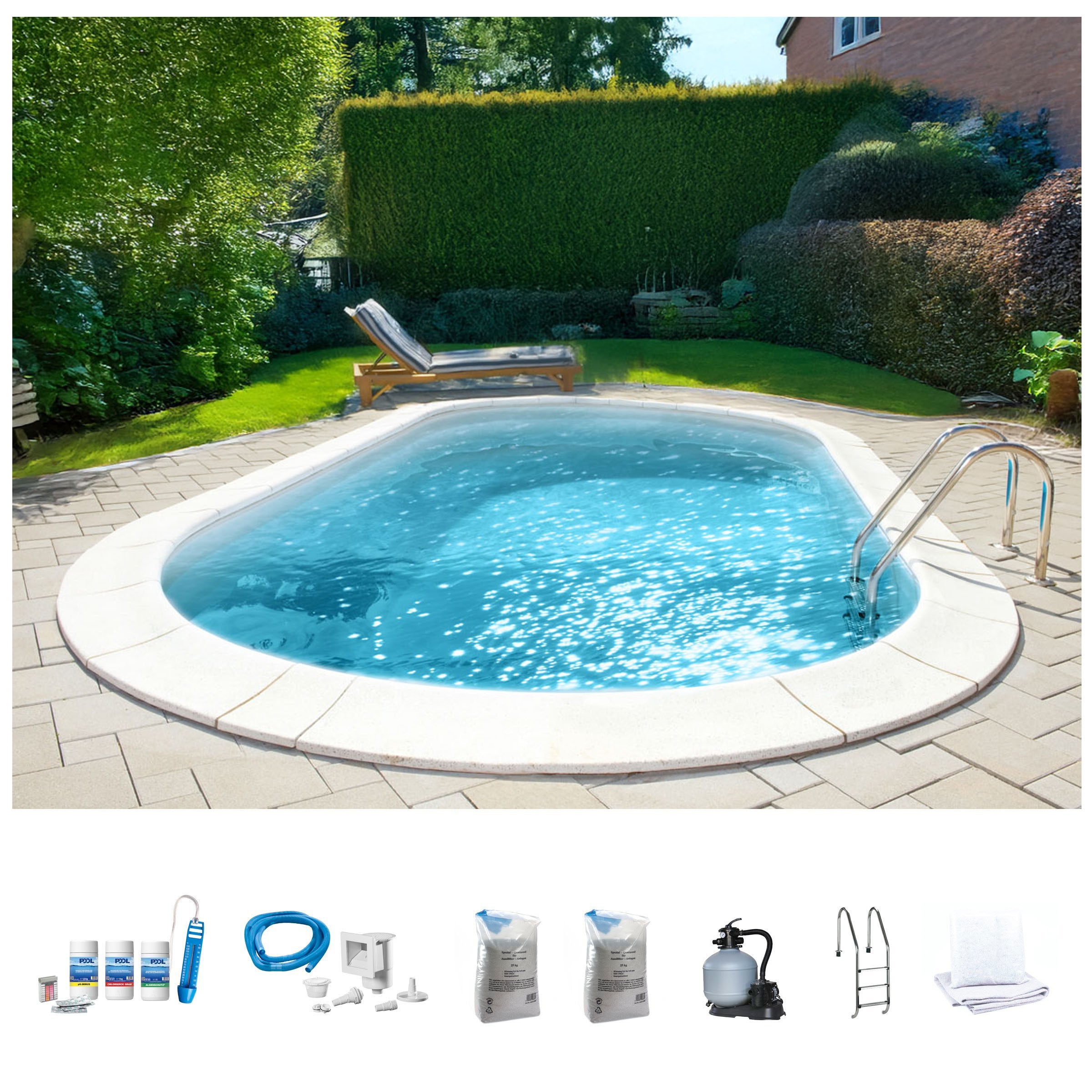 my POOL BWT Ovalpool "PREMIUM mit sandfarbener Innenfolie" Höhe: 150 cm, in günstig online kaufen