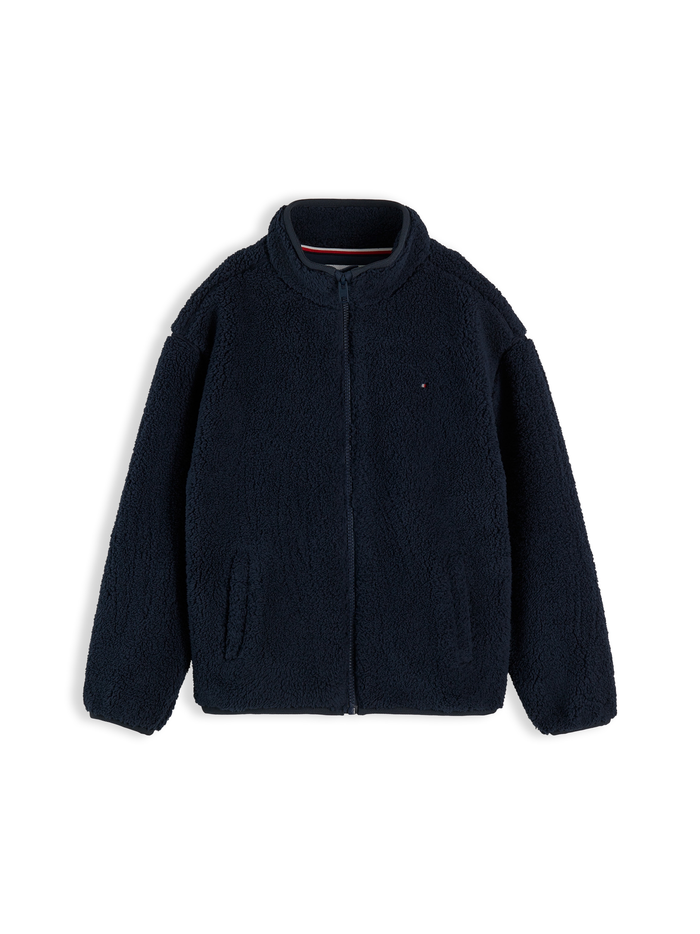 Tommy Hilfiger Plüschjacke ohne Kapuze Regular Fit, Plüsch-Qualität, Kinder bis 16 Jahre