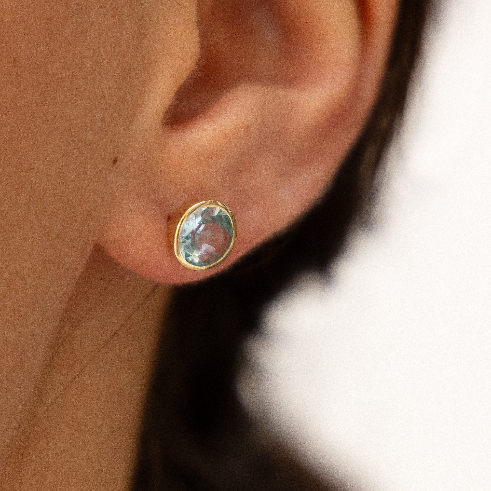 Fascination by Ellen K. Paar Ohrstecker »Gold 375 mit Blautopasen 7mm«