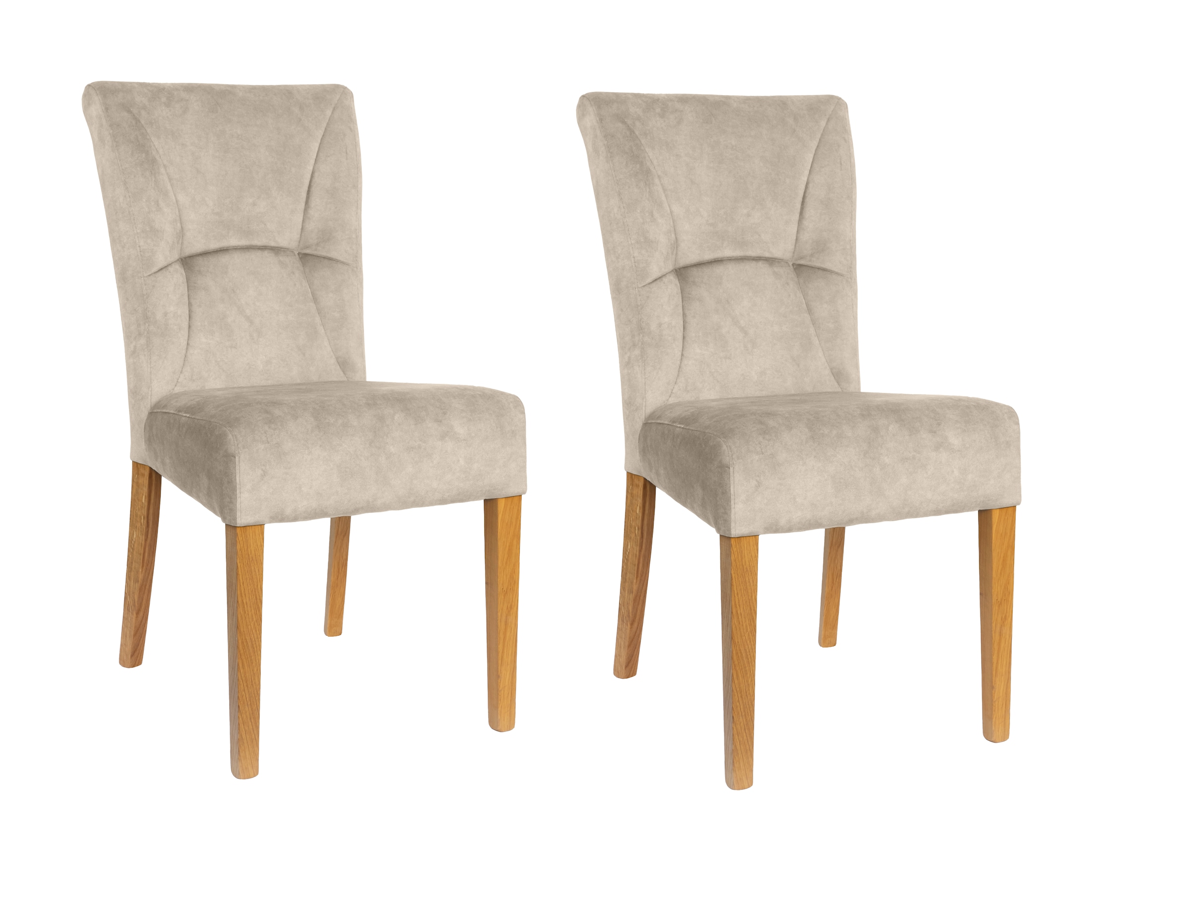 Home affaire 4-Fußstuhl "Henry" (Set) 2 Stk. Samtvelours Sitz und Rücken ge günstig online kaufen