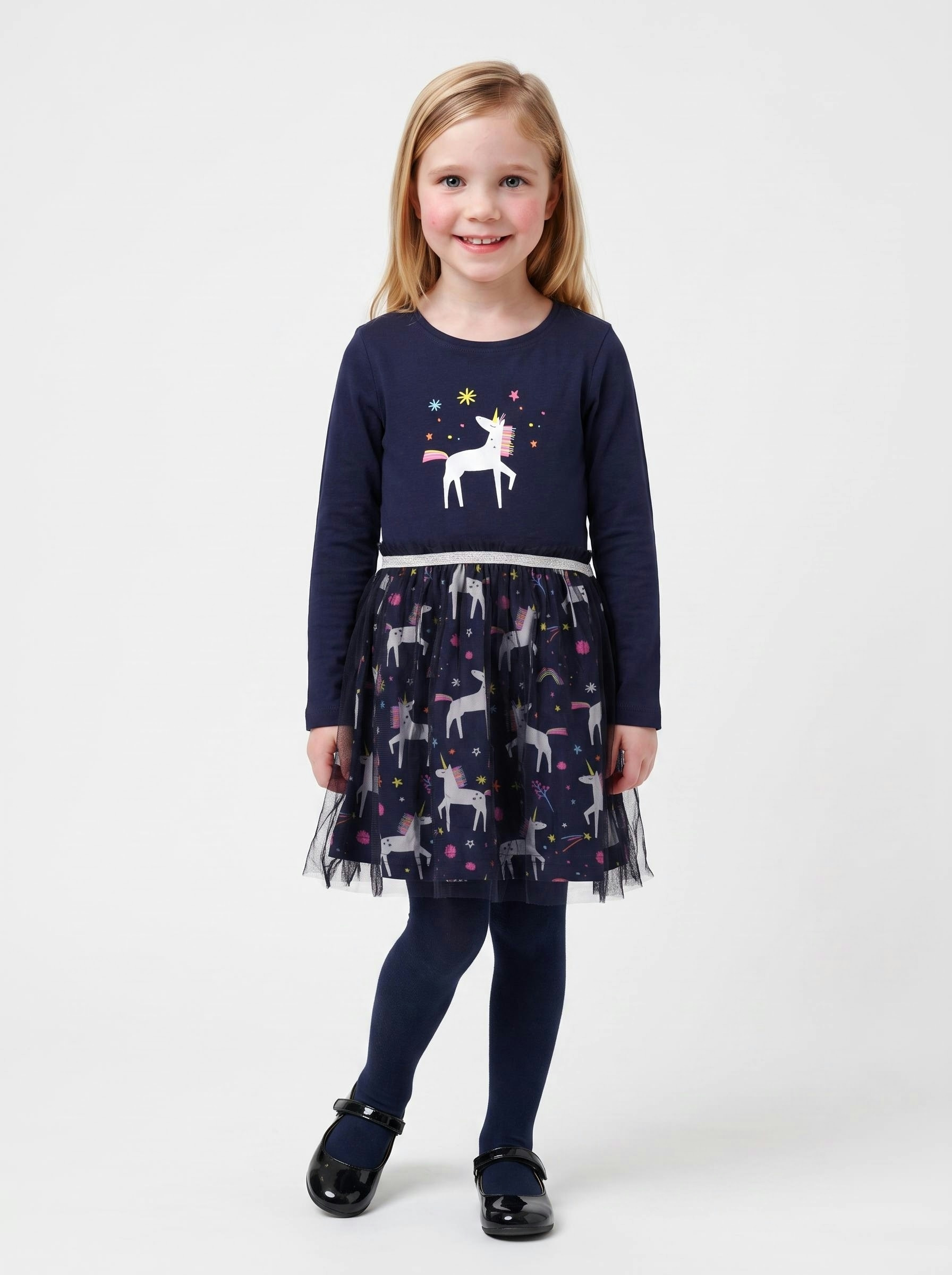 Blue Seven Jerseykleid mit aufgesetztem Tüllrock