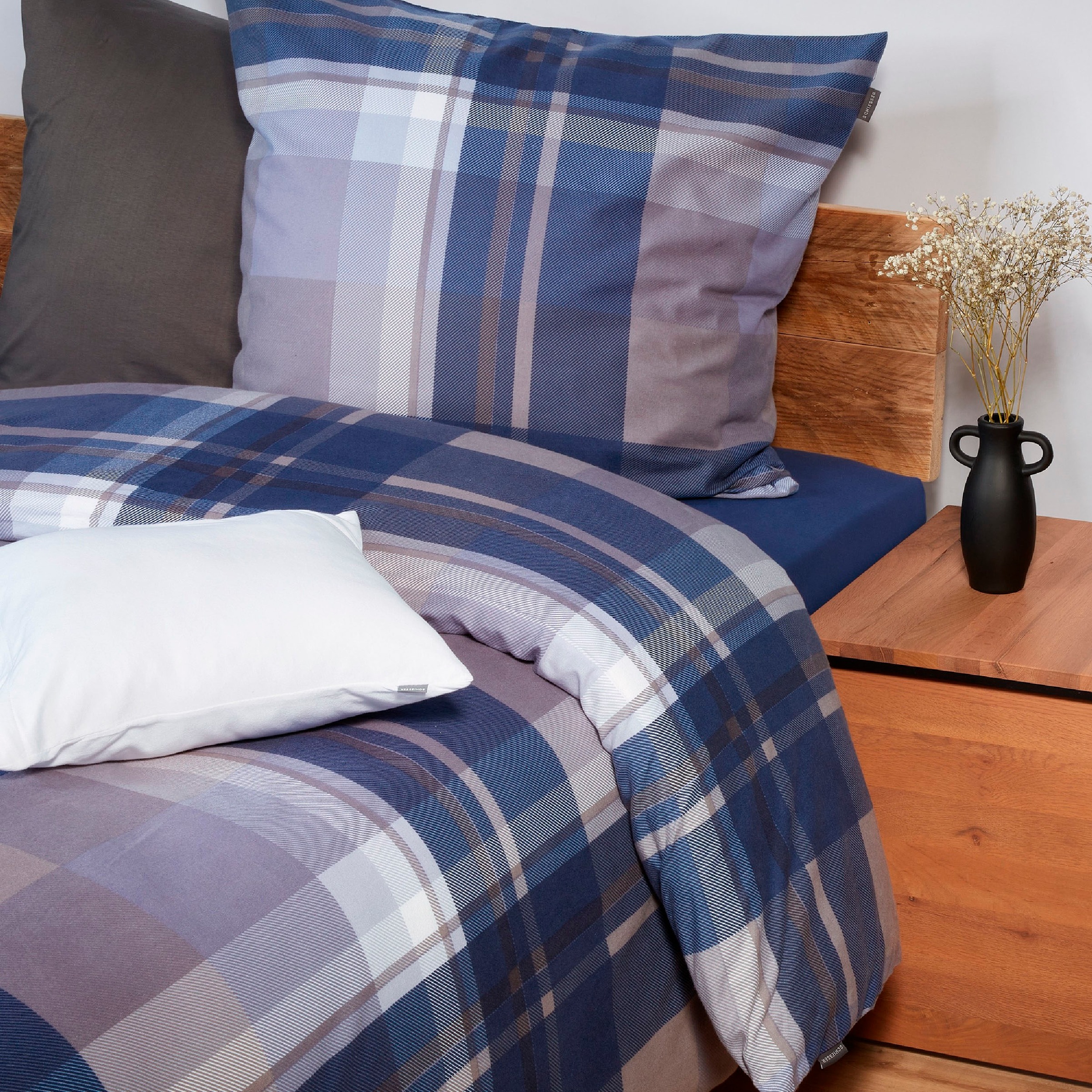 Schiesser Bettwäsche "Todd aus weicher Baumwolle in karierter Optik" 2 Stk. günstig online kaufen