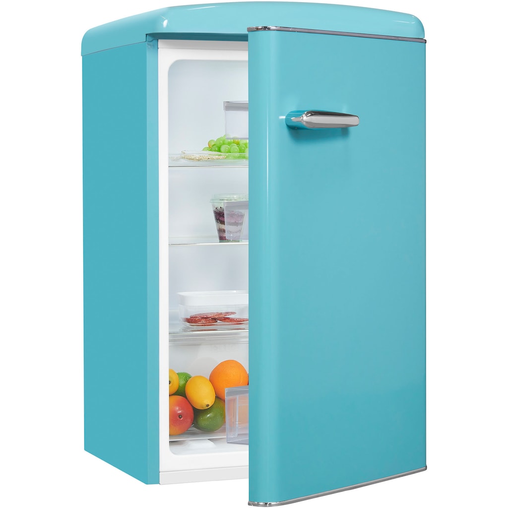 exquisit Kühlschrank »RKS120-V-H-160F«, RKS120-V-H-160F taubenblau, 89,5 cm hoch, 55 cm breit