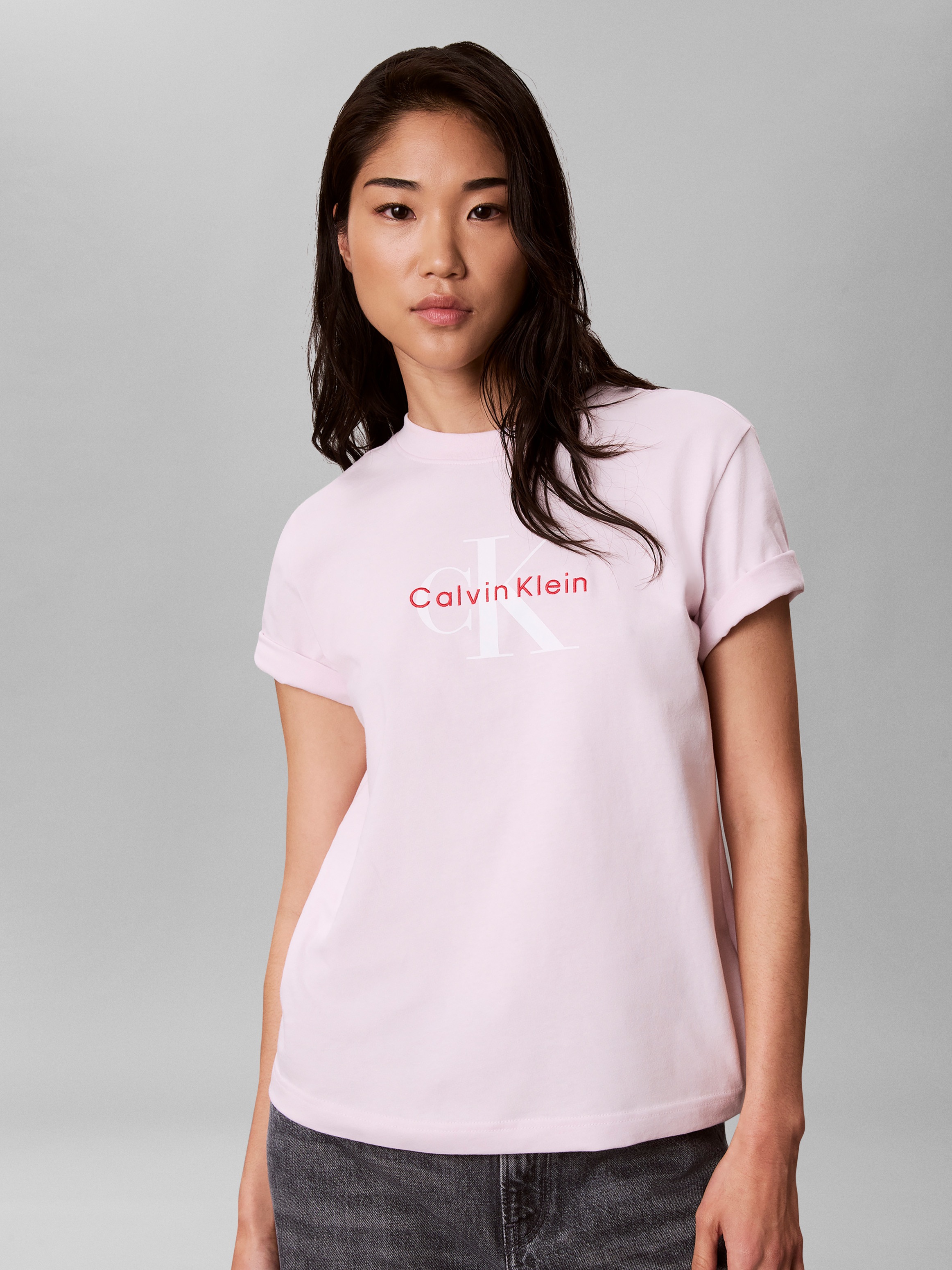Calvin Klein Jeans T-Shirt "HERO SS CLASSIC MONOLOGO CNECK T", Logoschriftzug