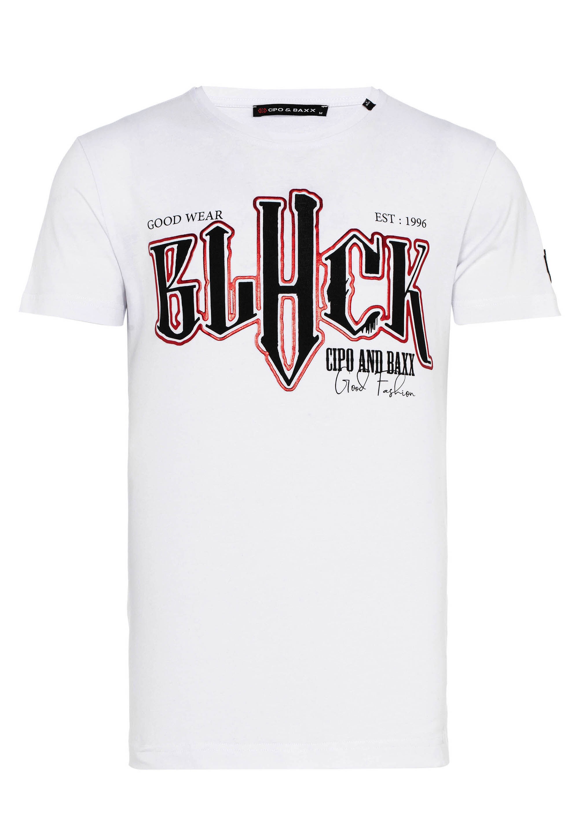 Cipo & Baxx T-Shirt »T-Shirt« mit großem Frontprint ein Highlight