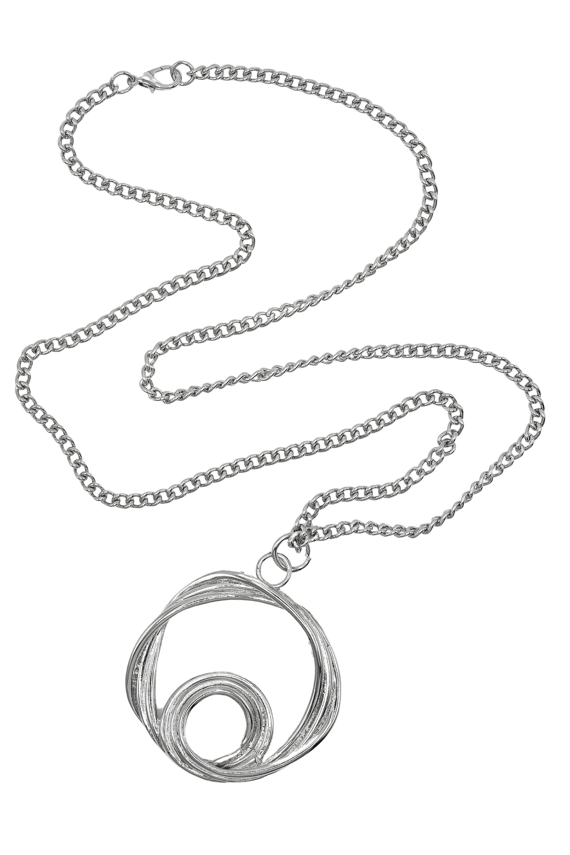 COLLEZIONE ALESSANDRO Lange Kette »Flow«, mit rundem XL-Anhänger