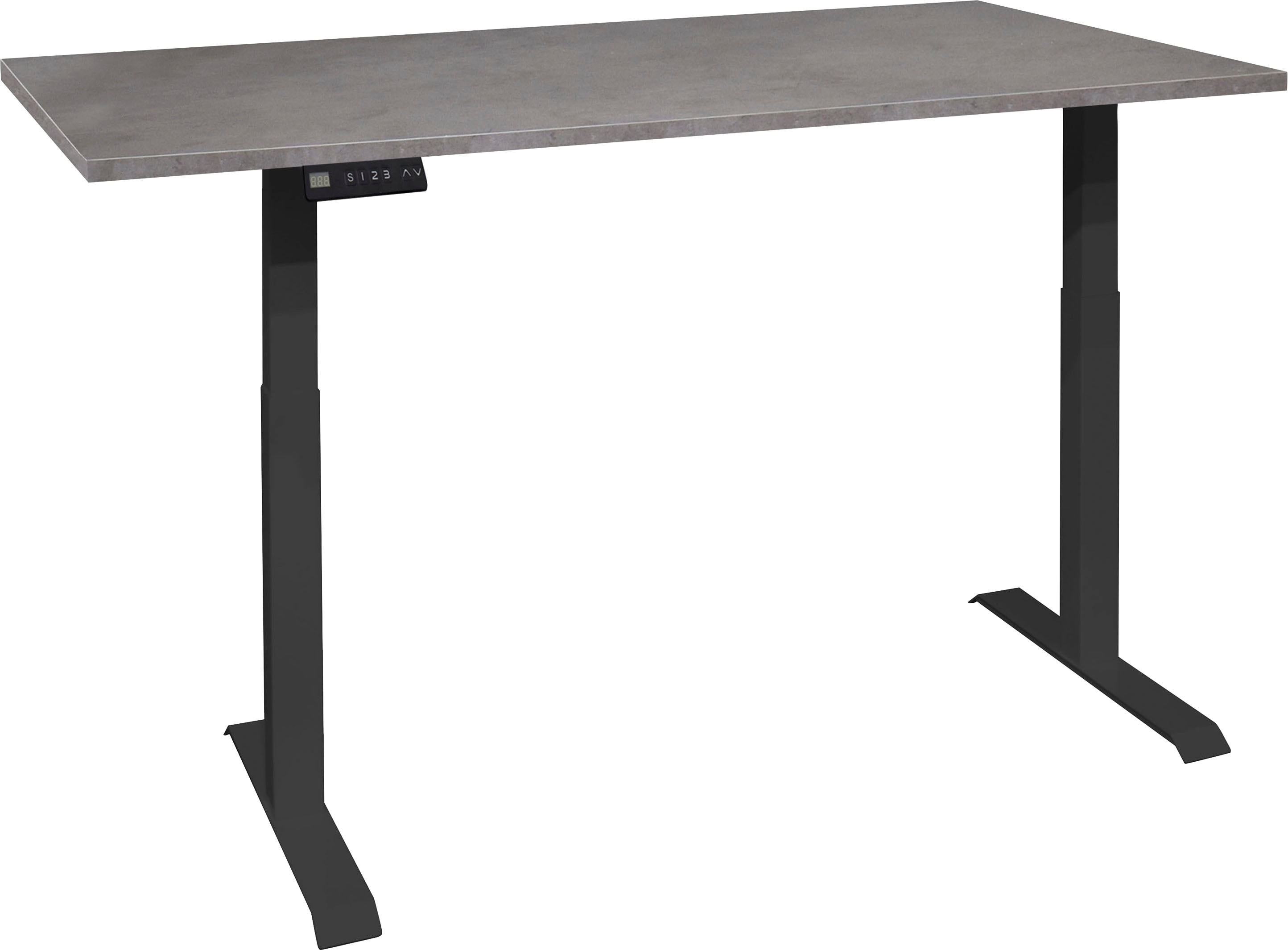 Mäusbacher "Big System Office, Arbeitstisch, Bürotisch" Breite 120 cm, elektrisch höhenverstellbar, graphit