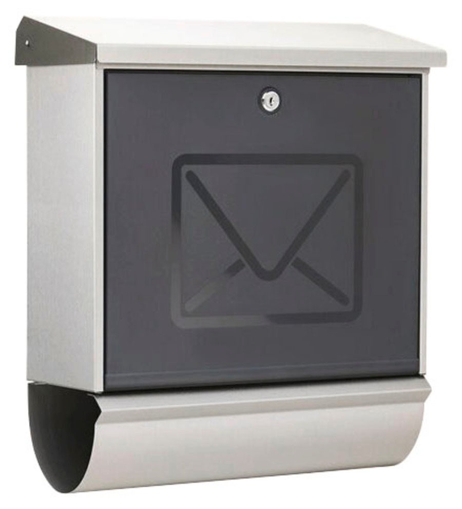 Briefkasten »Lucca-Set 37130 Ni Letter«, mit separatem Zeitungsfach, aus Edelstahl
