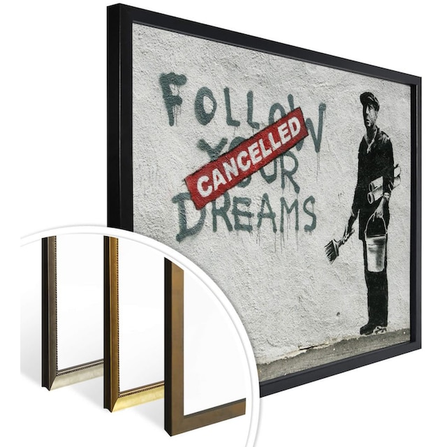 Wall-Art Poster »Graffiti Bilder Follow your dreams«, Schriftzug, (1 St.),  Poster, Wandbild, Bild, Wandposter bestellen | BAUR