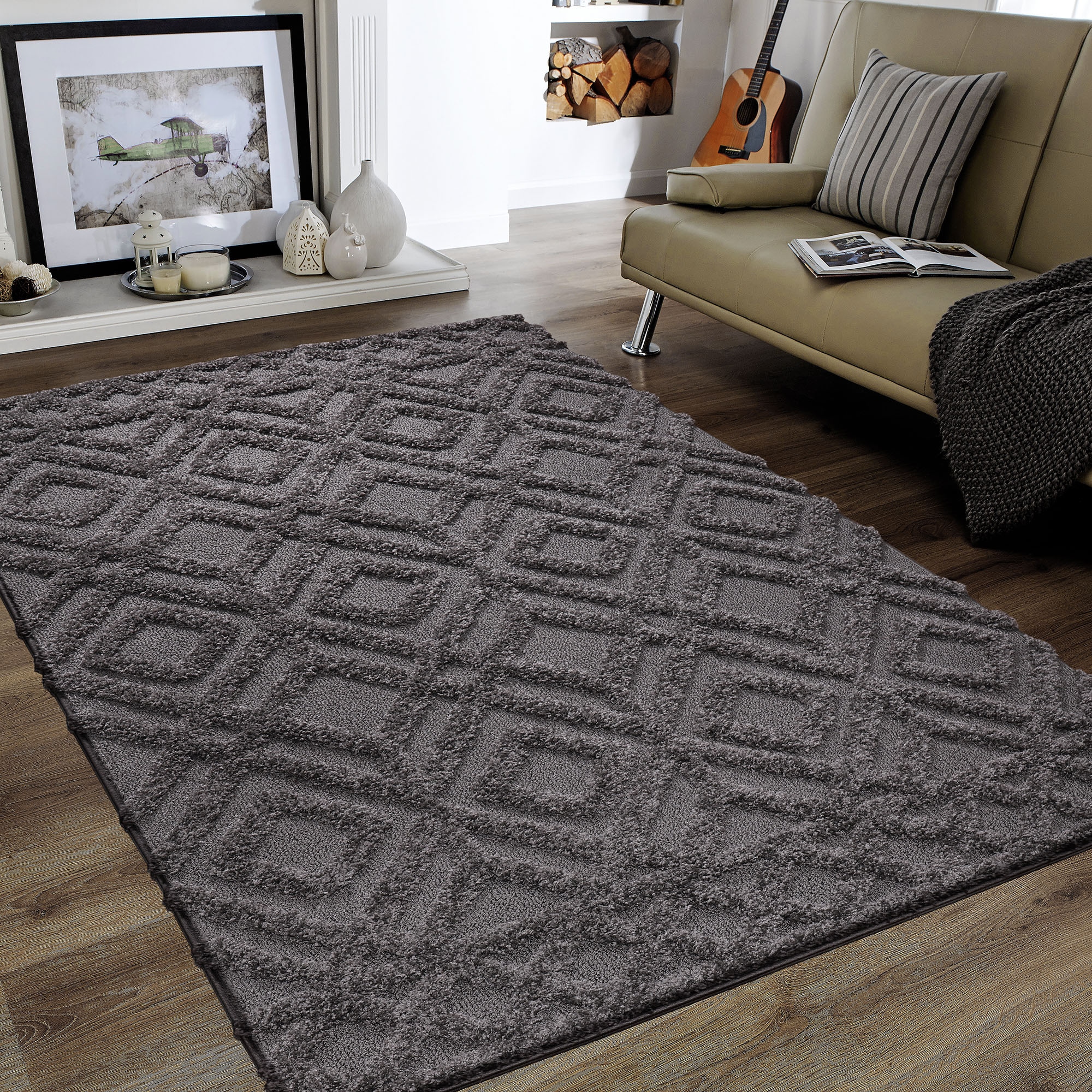 Sanat Hochflor-Teppich "Luxus 3506" rechteckig 30 mm Höhe robuster Langflor günstig online kaufen