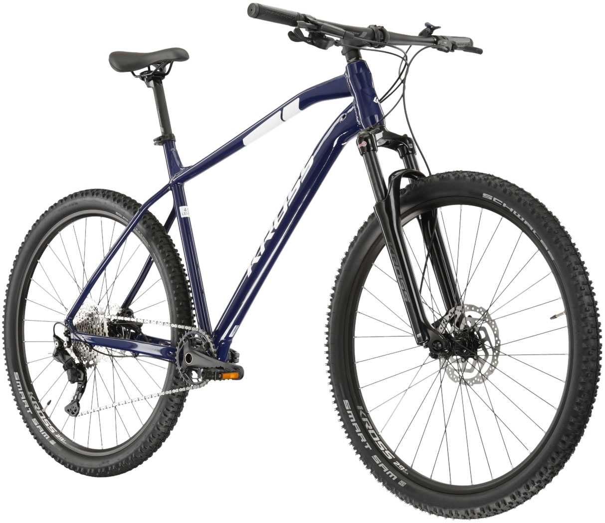 Kross Mountainbike »KROSS MTB Hardtail Level 4.0 29" blau 10 Gänge«, 10 Gang, Shimano, DEORE M5120 Schaltwerk, Kettenschaltung
