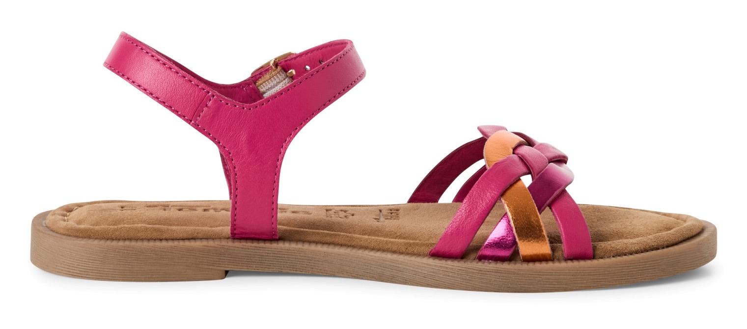Tamaris Riemchensandale, Sandalette, Sommerschuh mit Riemchen in Flechtoptik