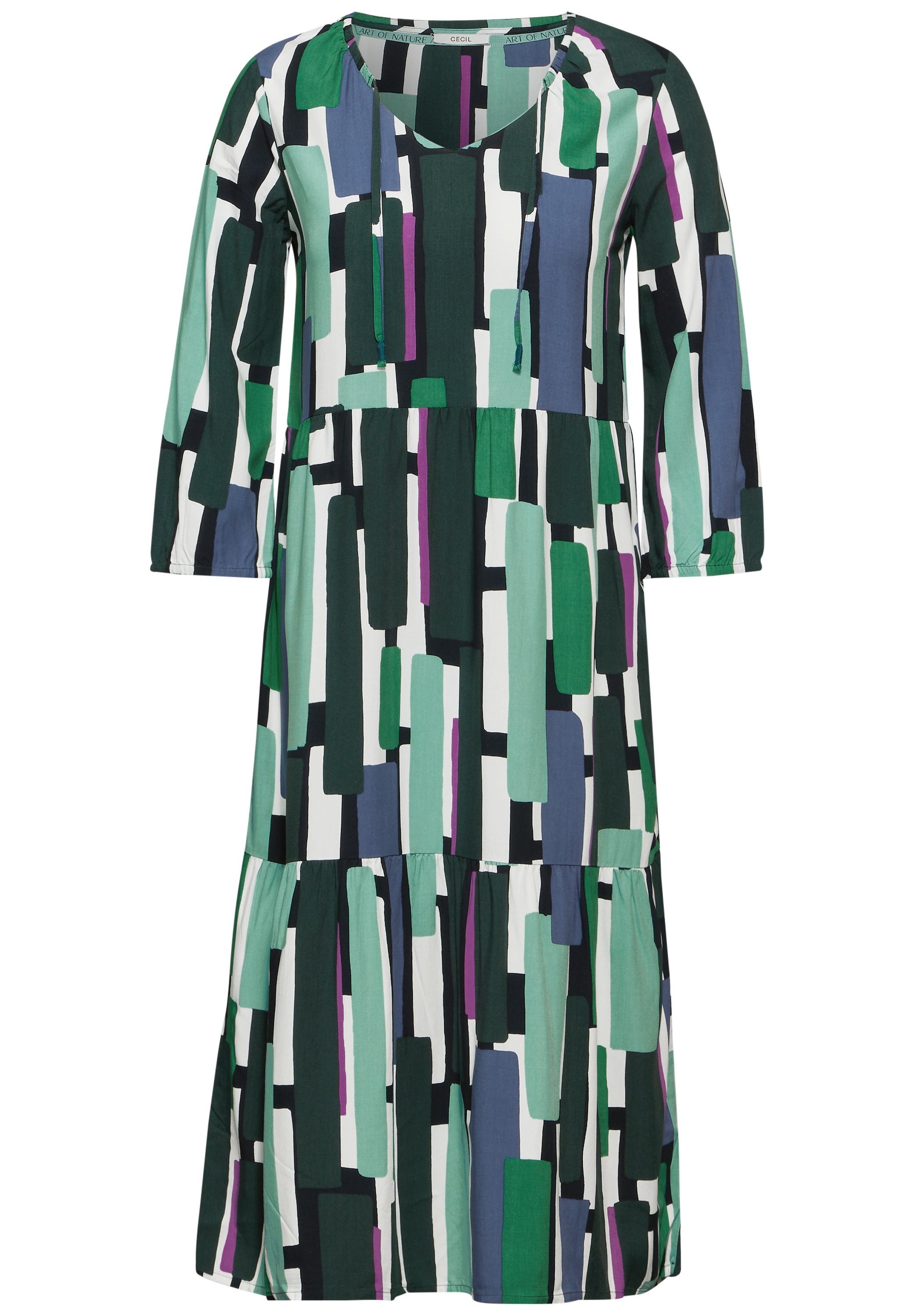 Thumbnail - Cecil Midikleid Ohne Taschen mit allover Grafikprint