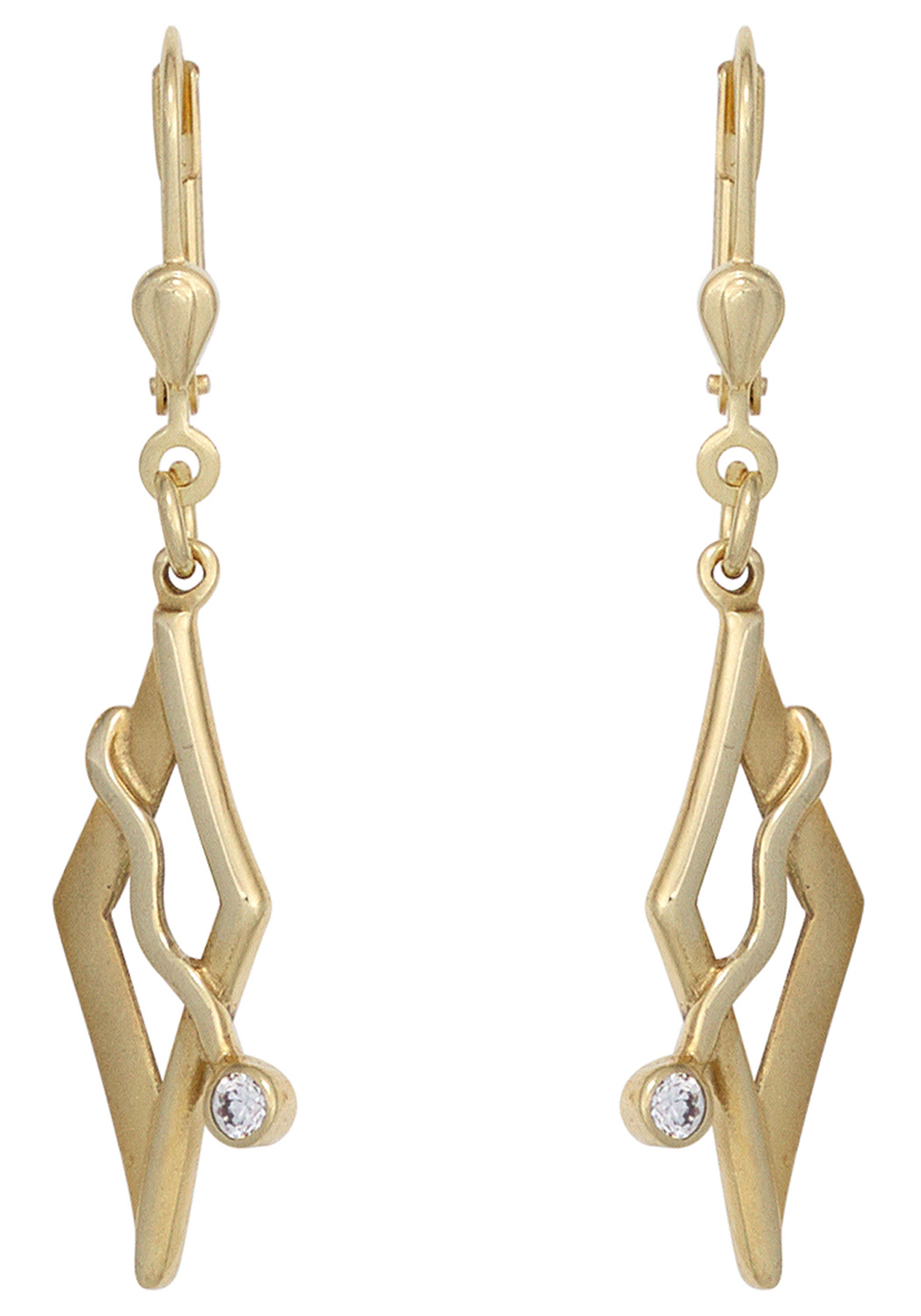 JOBO Paar Ohrhänger »Ohrringe mit Zirkonia« 375 Gold