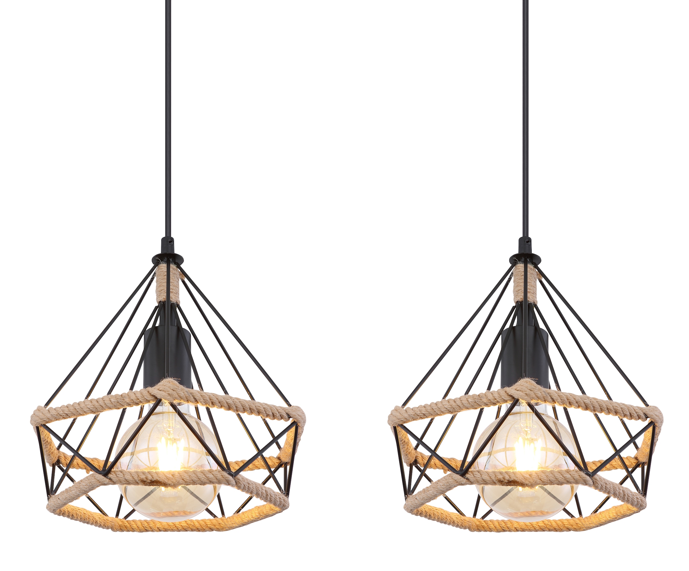 GLOBO LIGHTING Hängeleuchte »ULLEU«, Leuchtmittel E27 | ohne Leuchtmittel, Hängelampe/Pendelleuchte/Esszimmer/Wohnzimmer/Esstisch