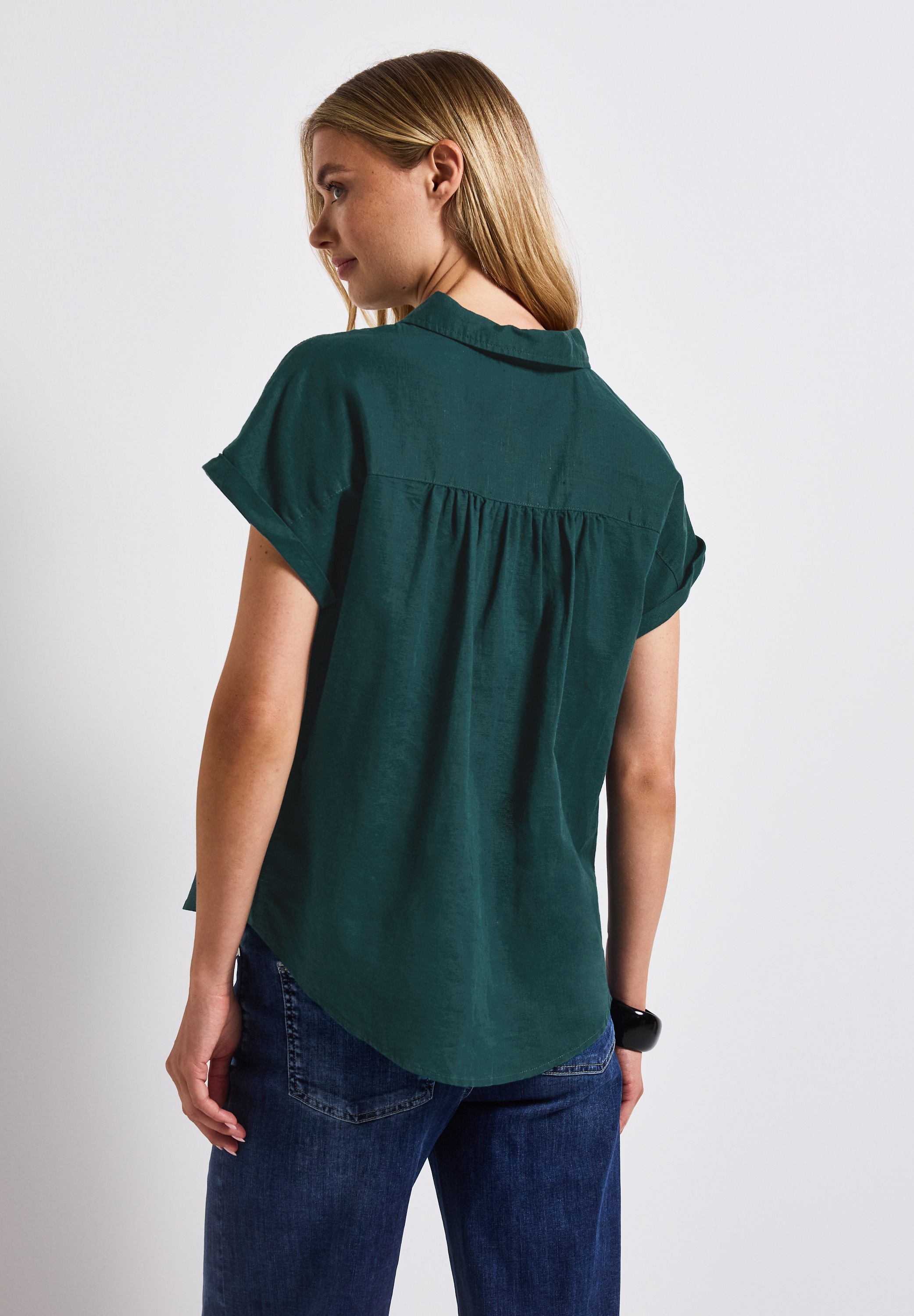 STREET ONE Hemdbluse, mit Seitlichen Einschlitzen am Saum günstig online kaufen